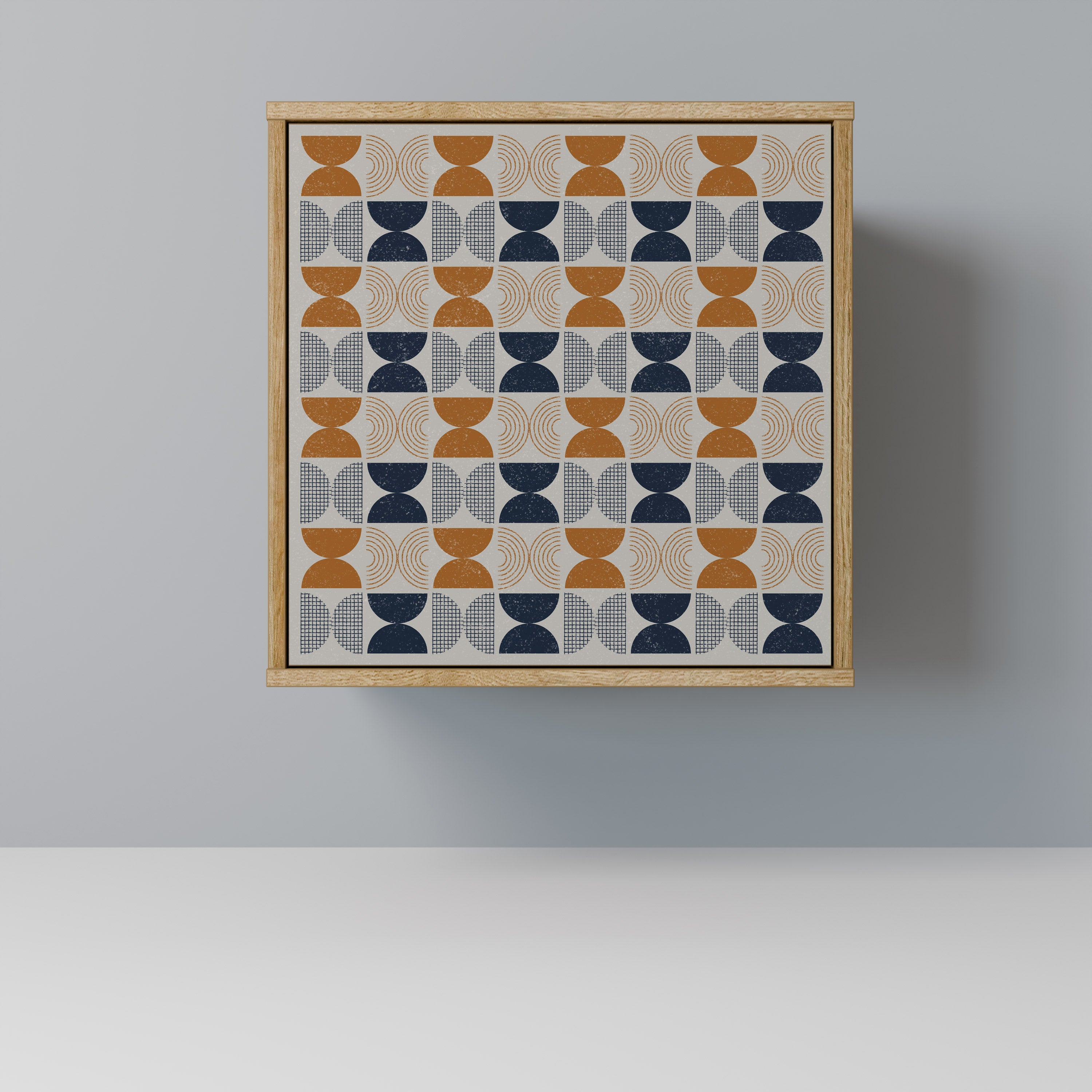 Aparador de 1 puerta de la gama Reflection en efecto roble