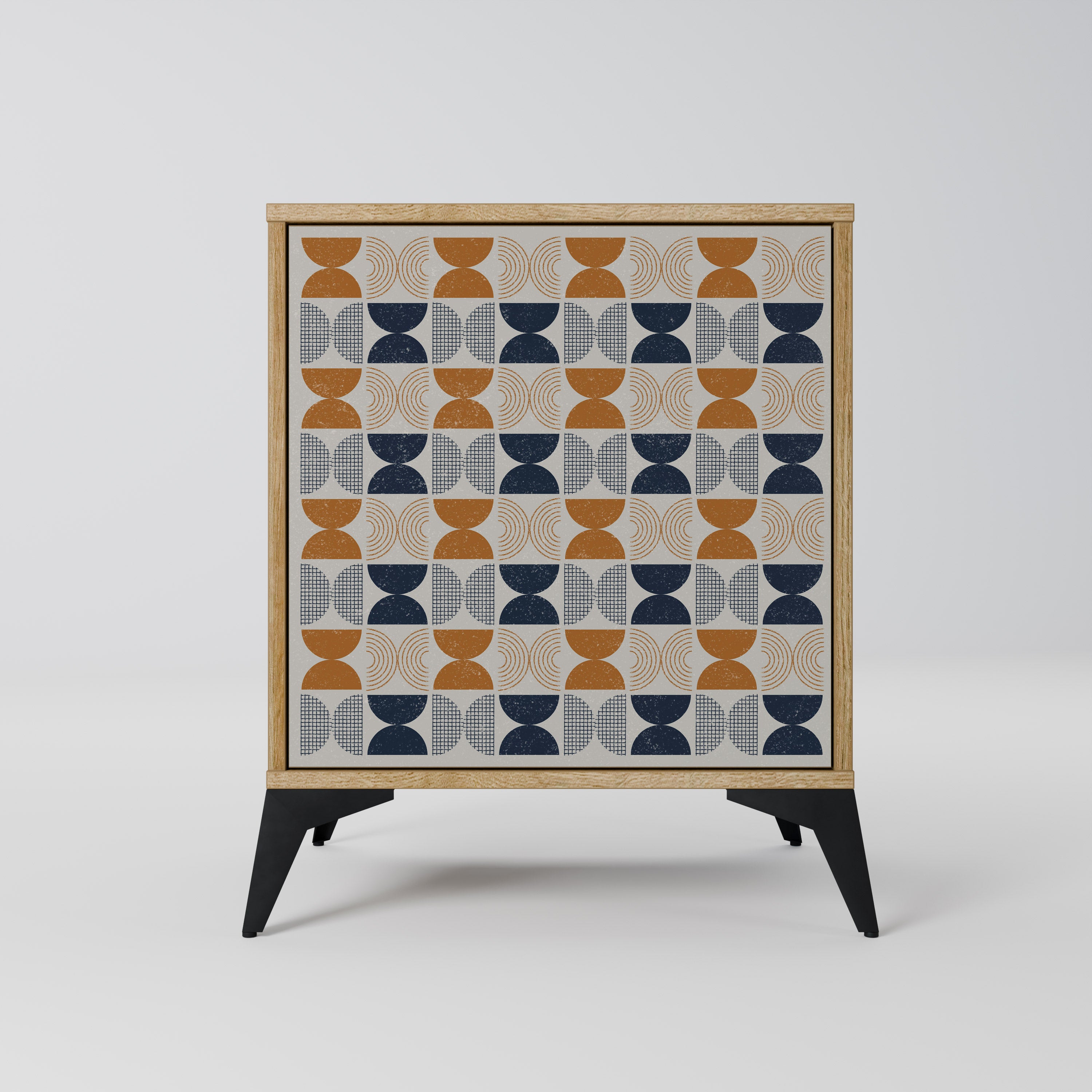 Aparador de 1 puerta de la gama Reflection en efecto roble