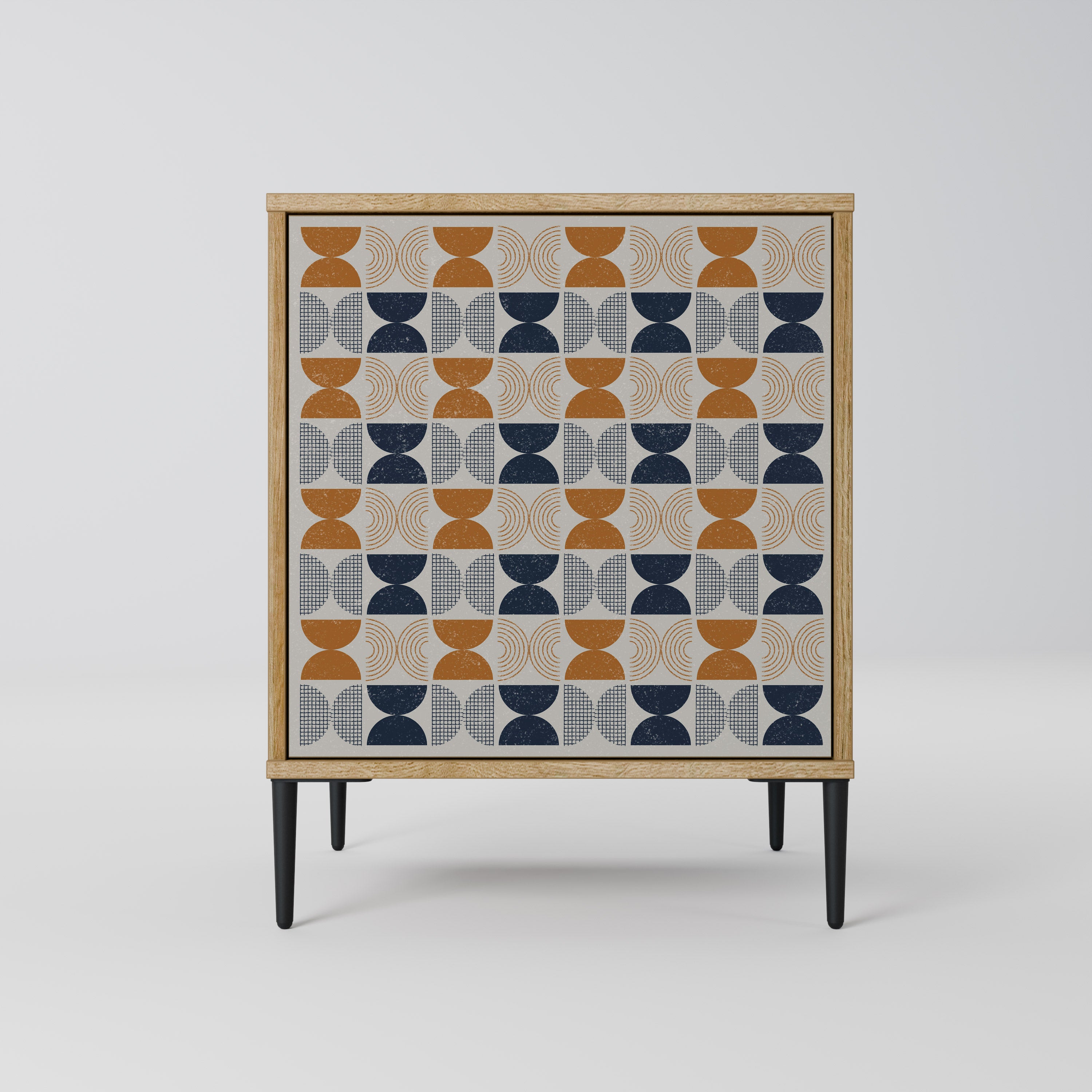 Aparador de 1 puerta de la gama Reflection en efecto roble