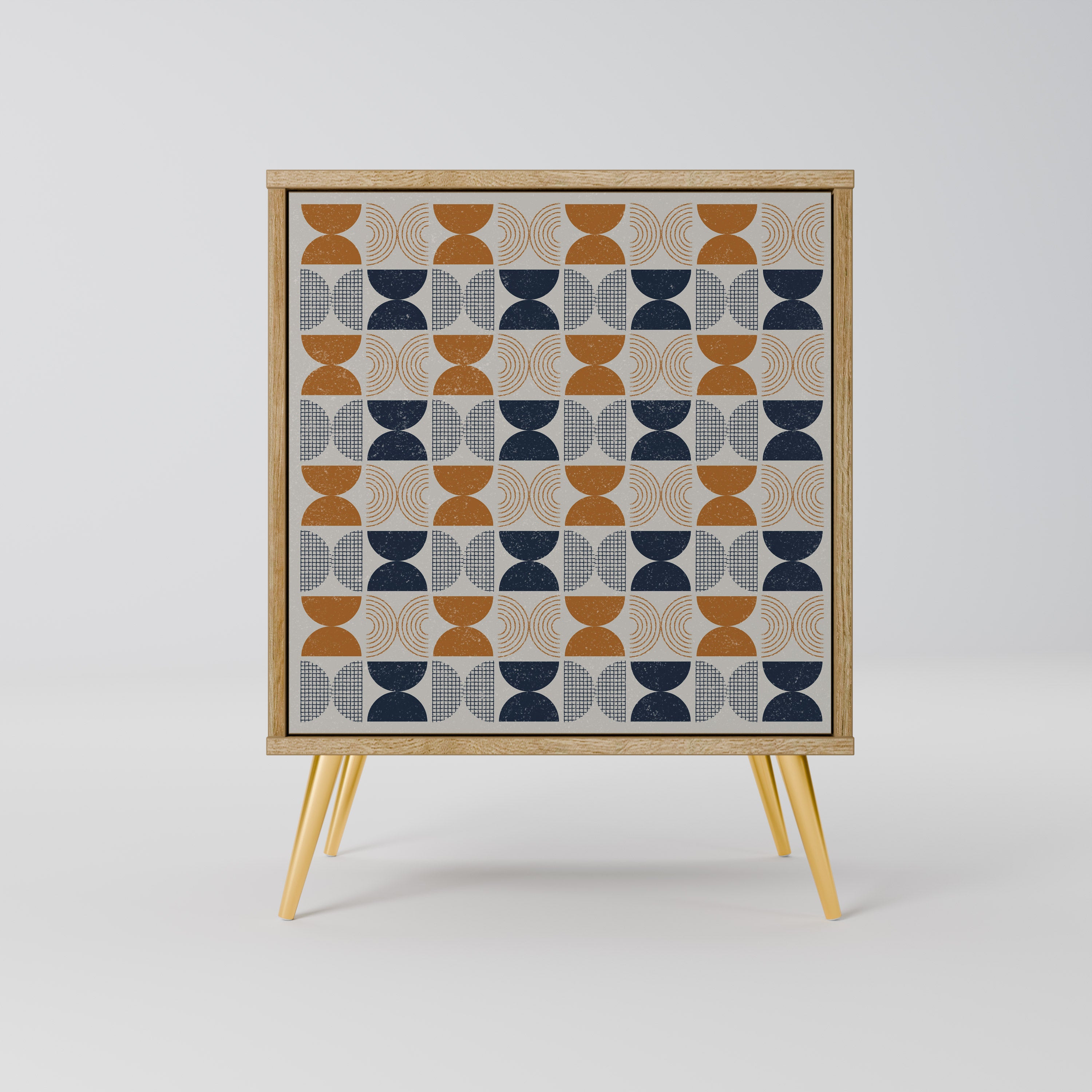 Aparador de 1 puerta de la gama Reflection en efecto roble