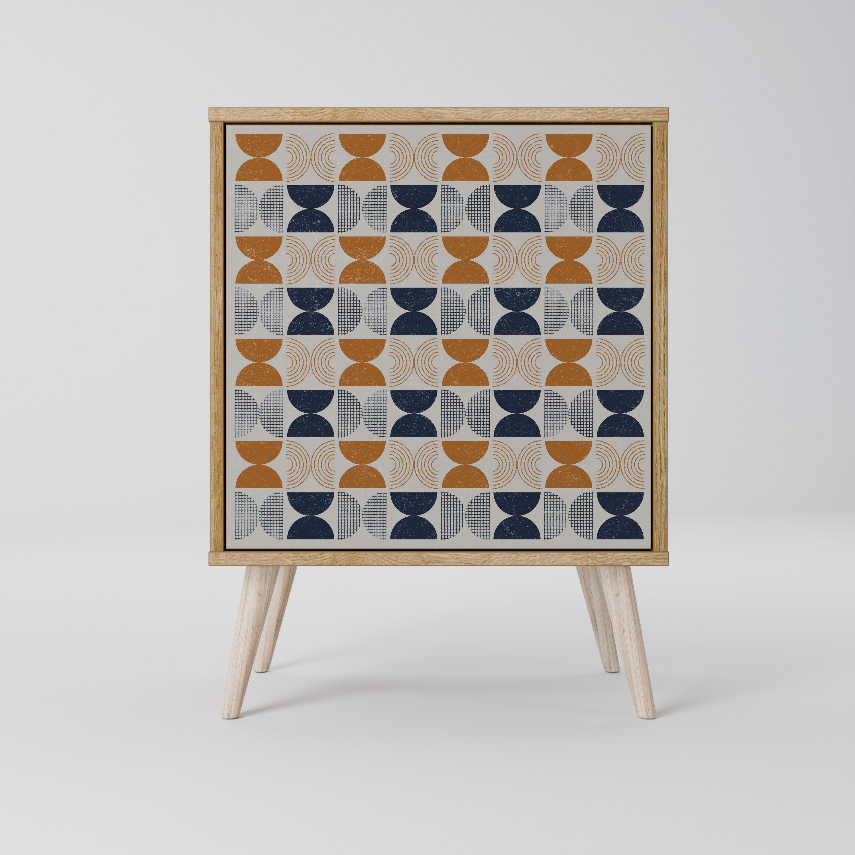 Aparador de 1 puerta de la gama Reflection en efecto roble