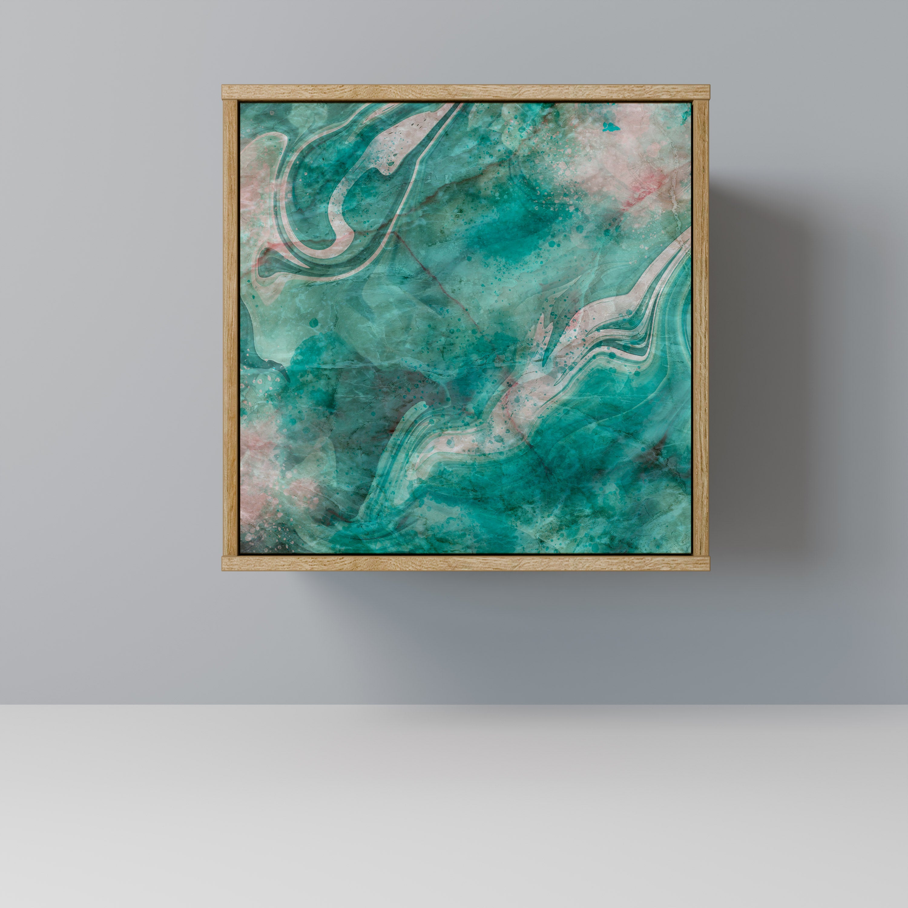 Aparador ABSTRACT ALCHEMY de 1 puerta con acabado efecto roble