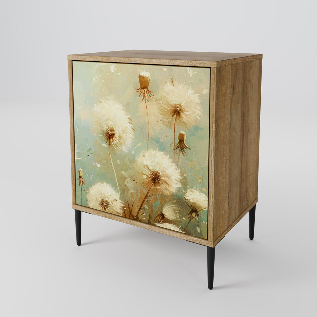 DREAMY MEADOW 1-Door Sideboard in Oak Effect