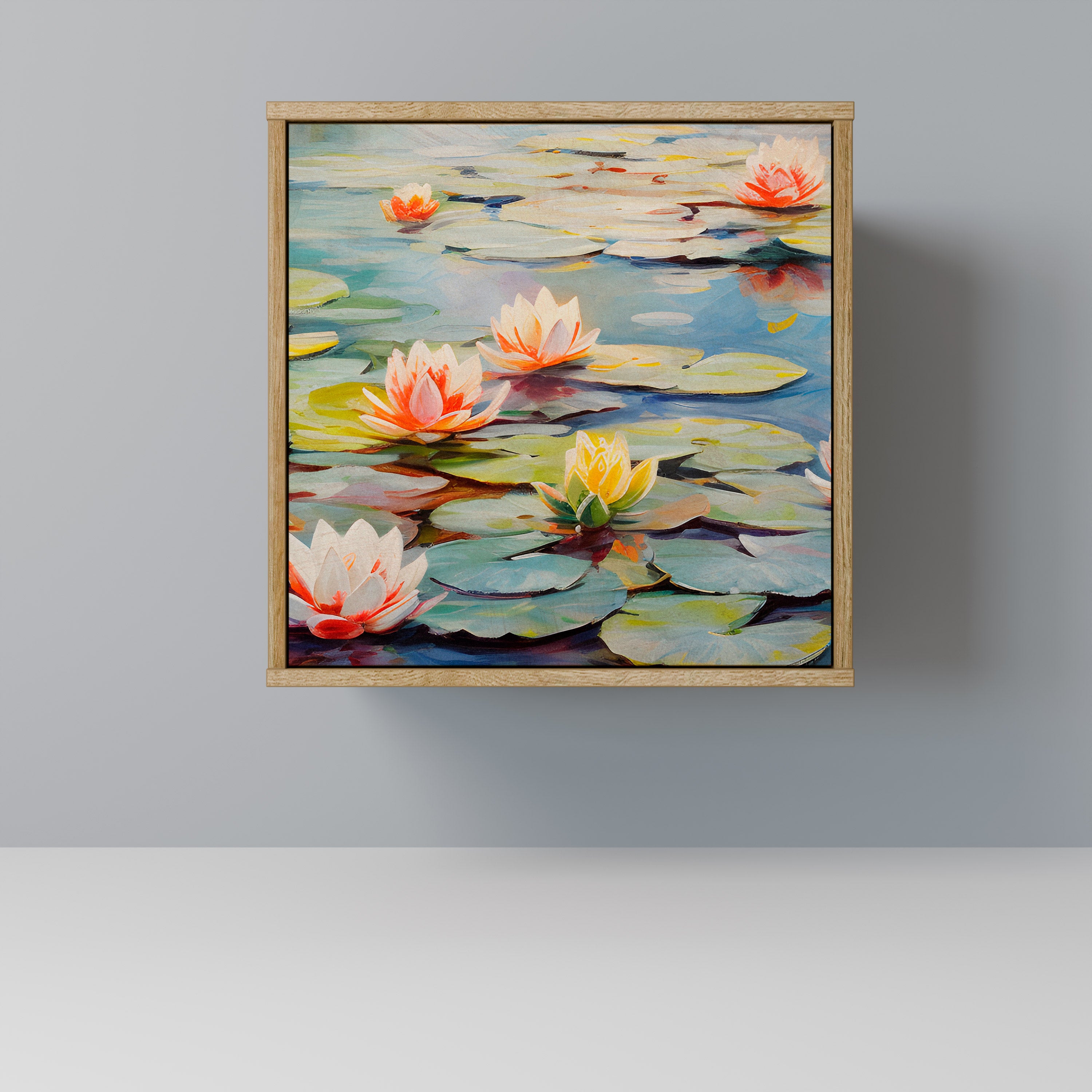 Aparador BLOOMING WATERS de 1 puerta con acabado efecto roble