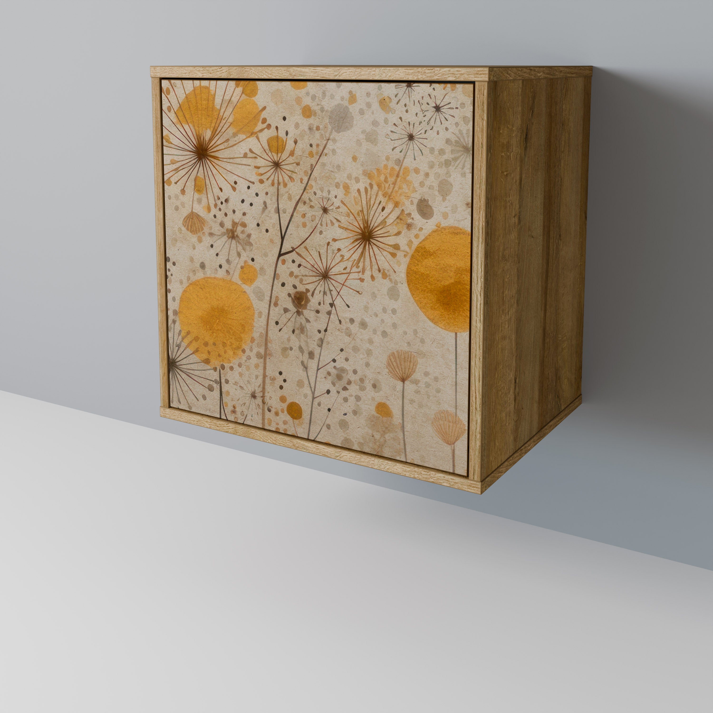 Aparador MORNING GLADE de 1 puerta con acabado efecto roble