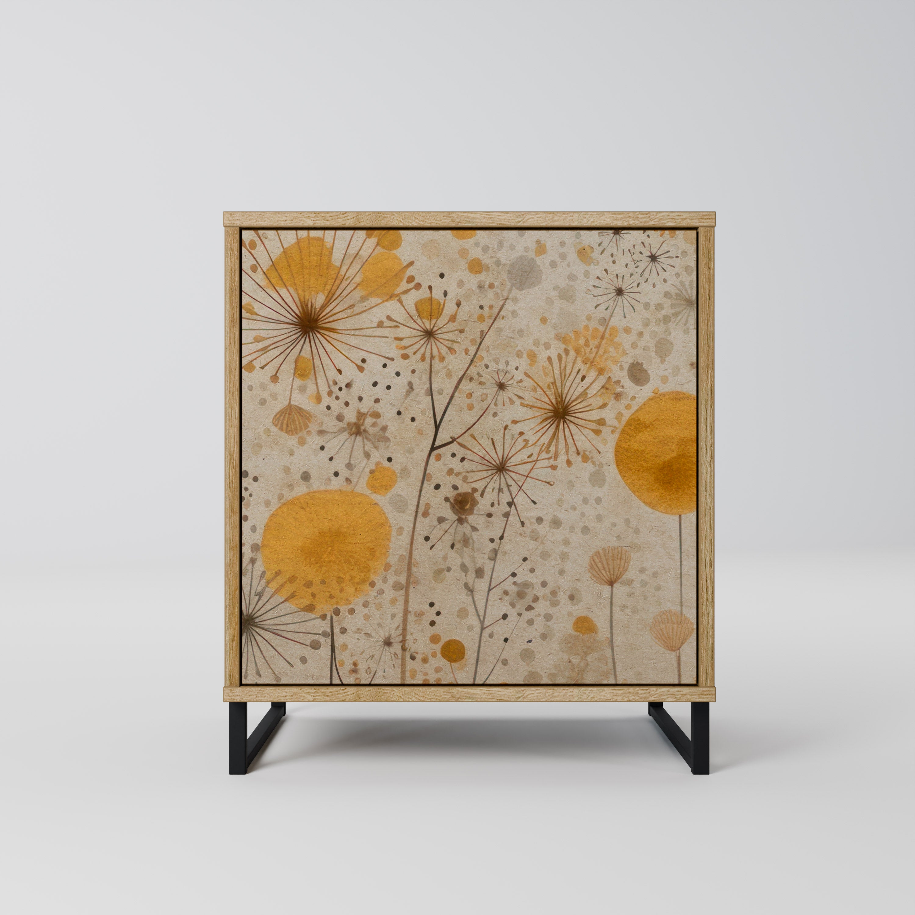 Aparador MORNING GLADE de 1 puerta con acabado efecto roble