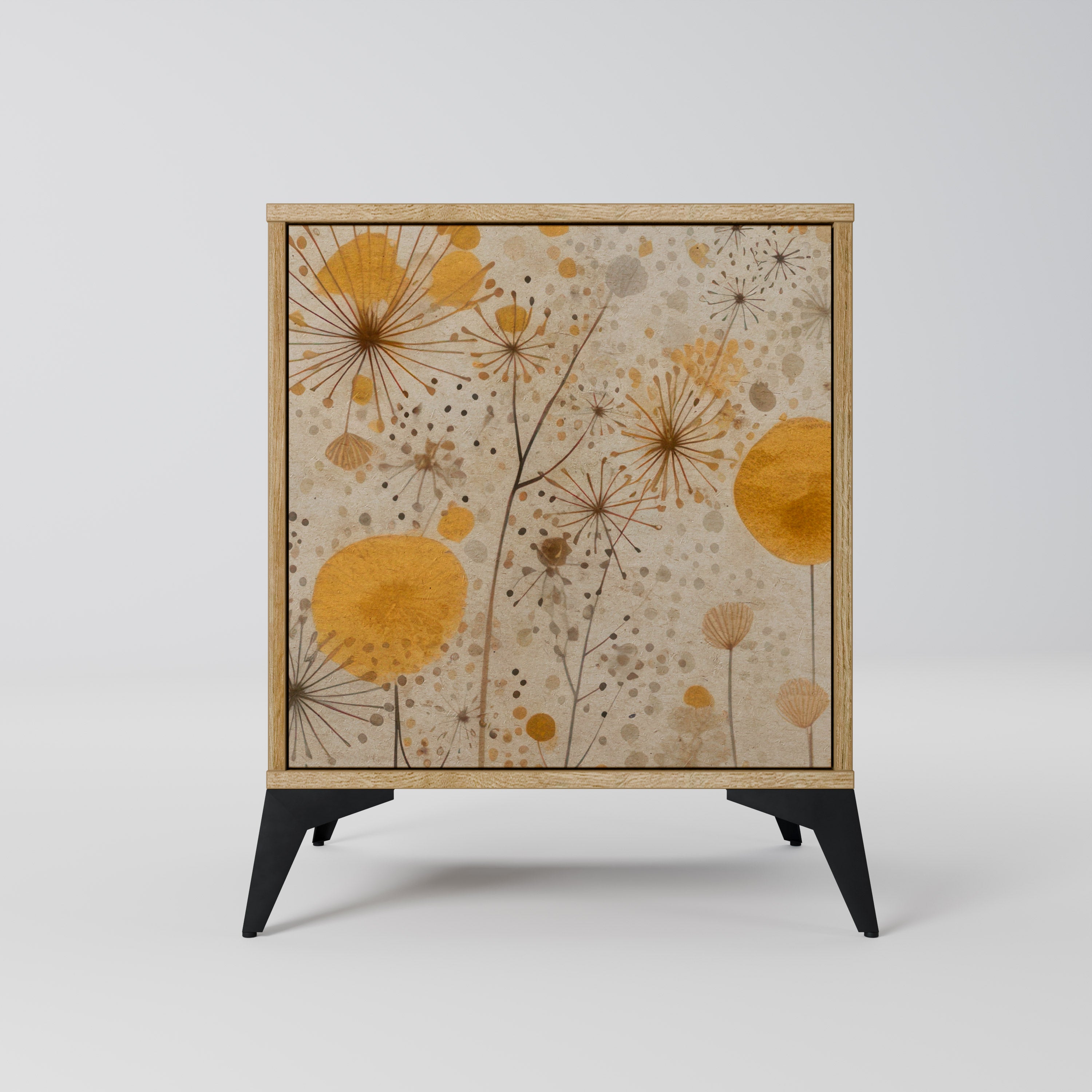 Aparador MORNING GLADE de 1 puerta con acabado efecto roble