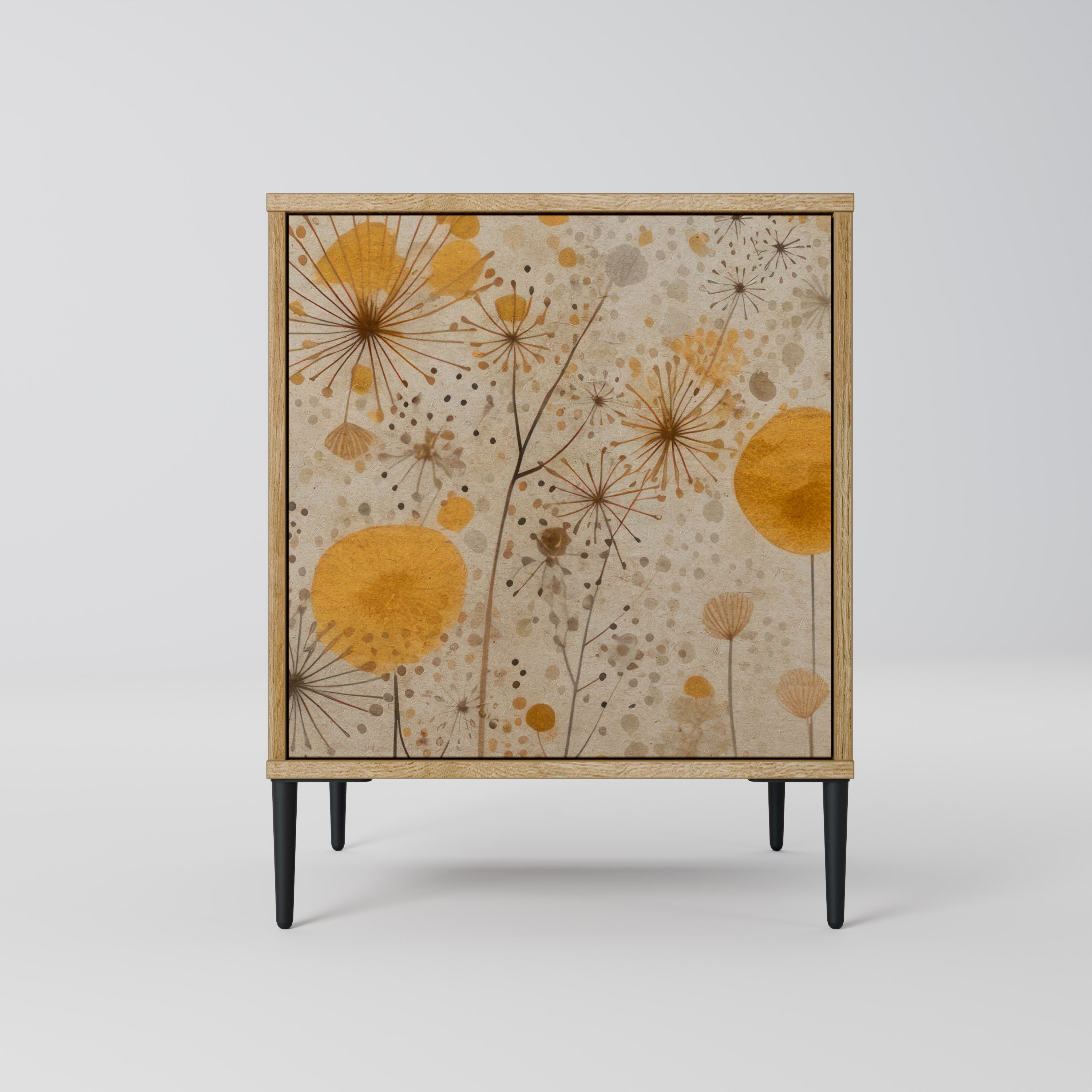 Aparador MORNING GLADE de 1 puerta con acabado efecto roble