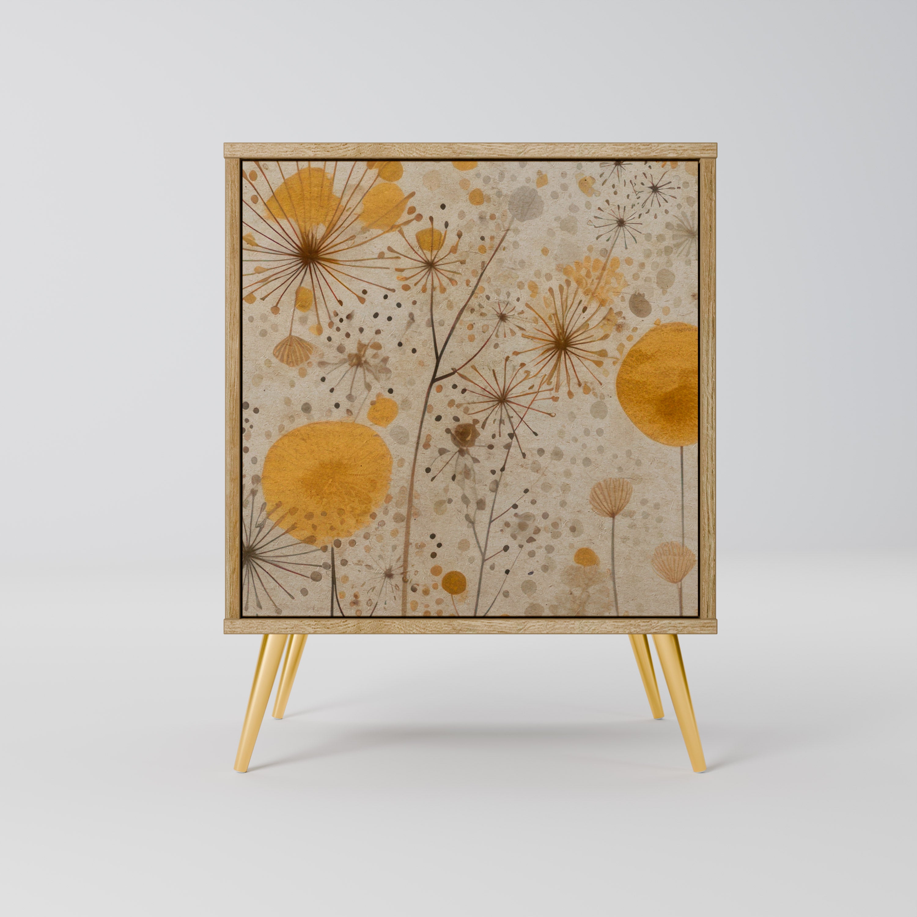 Aparador MORNING GLADE de 1 puerta con acabado efecto roble