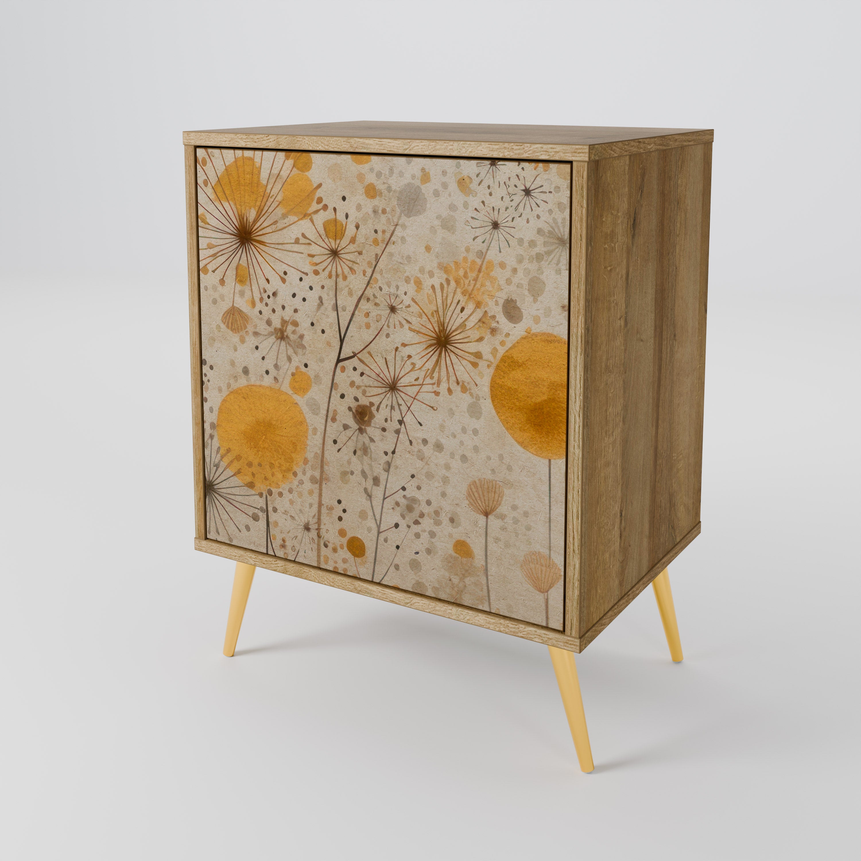 Aparador MORNING GLADE de 1 puerta con acabado efecto roble