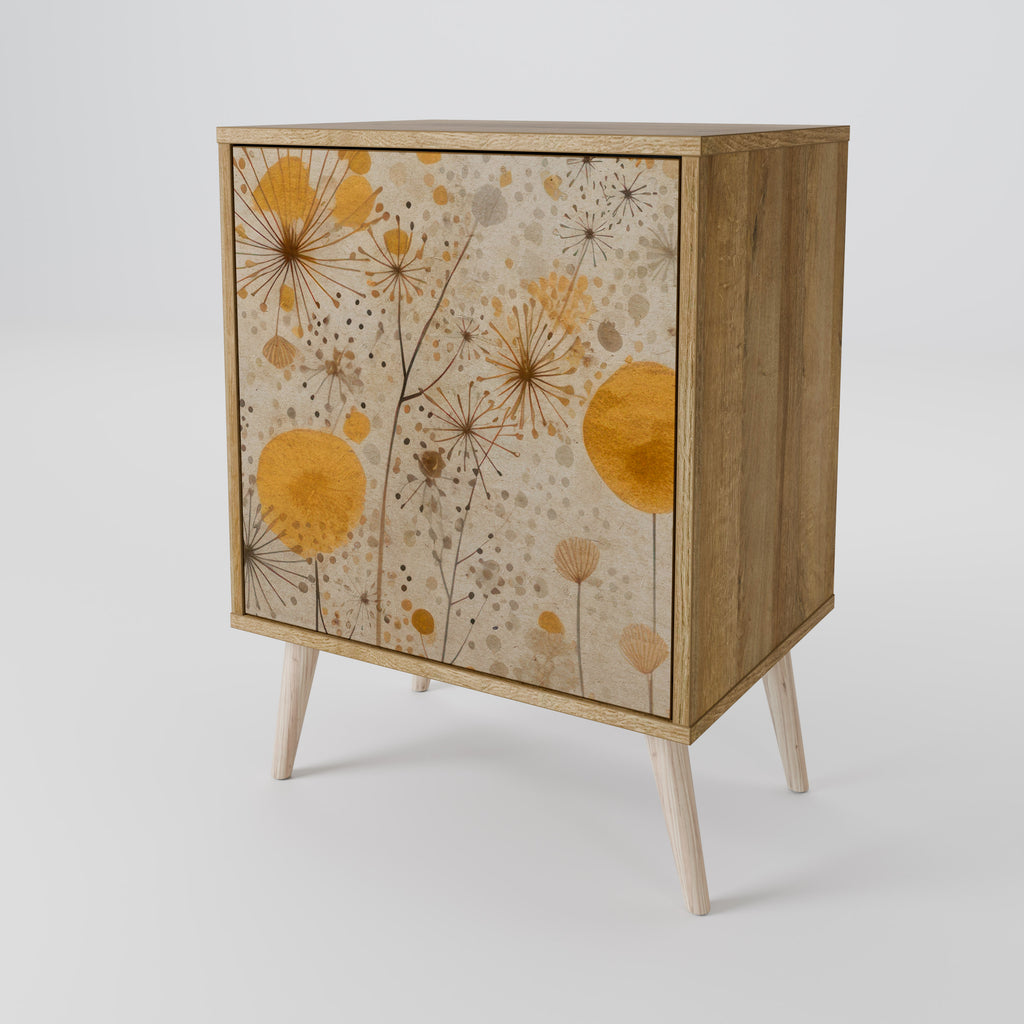 Aparador MORNING GLADE de 1 puerta con acabado efecto roble