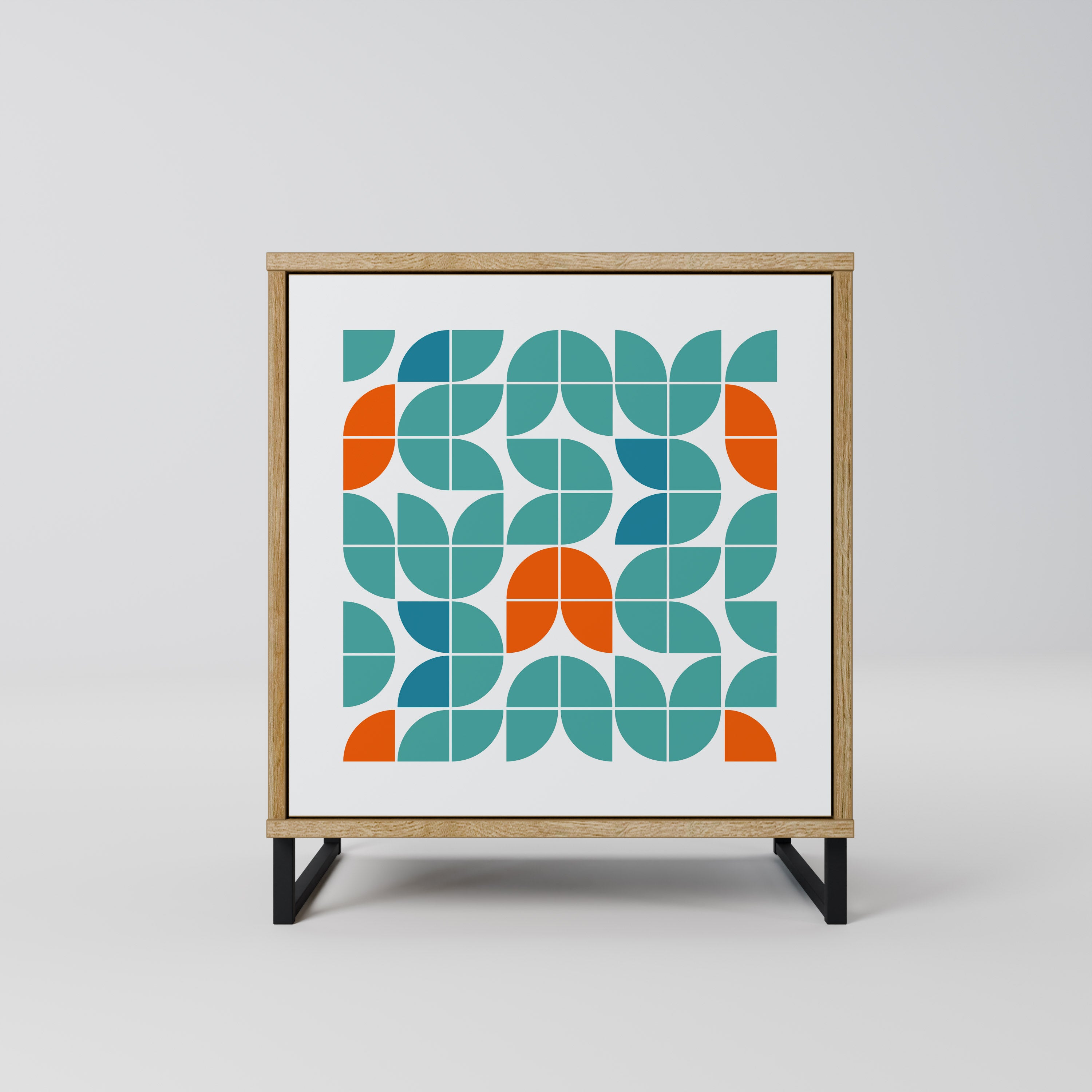 Aparador de 1 puerta BE THE CHANGE con acabado roble