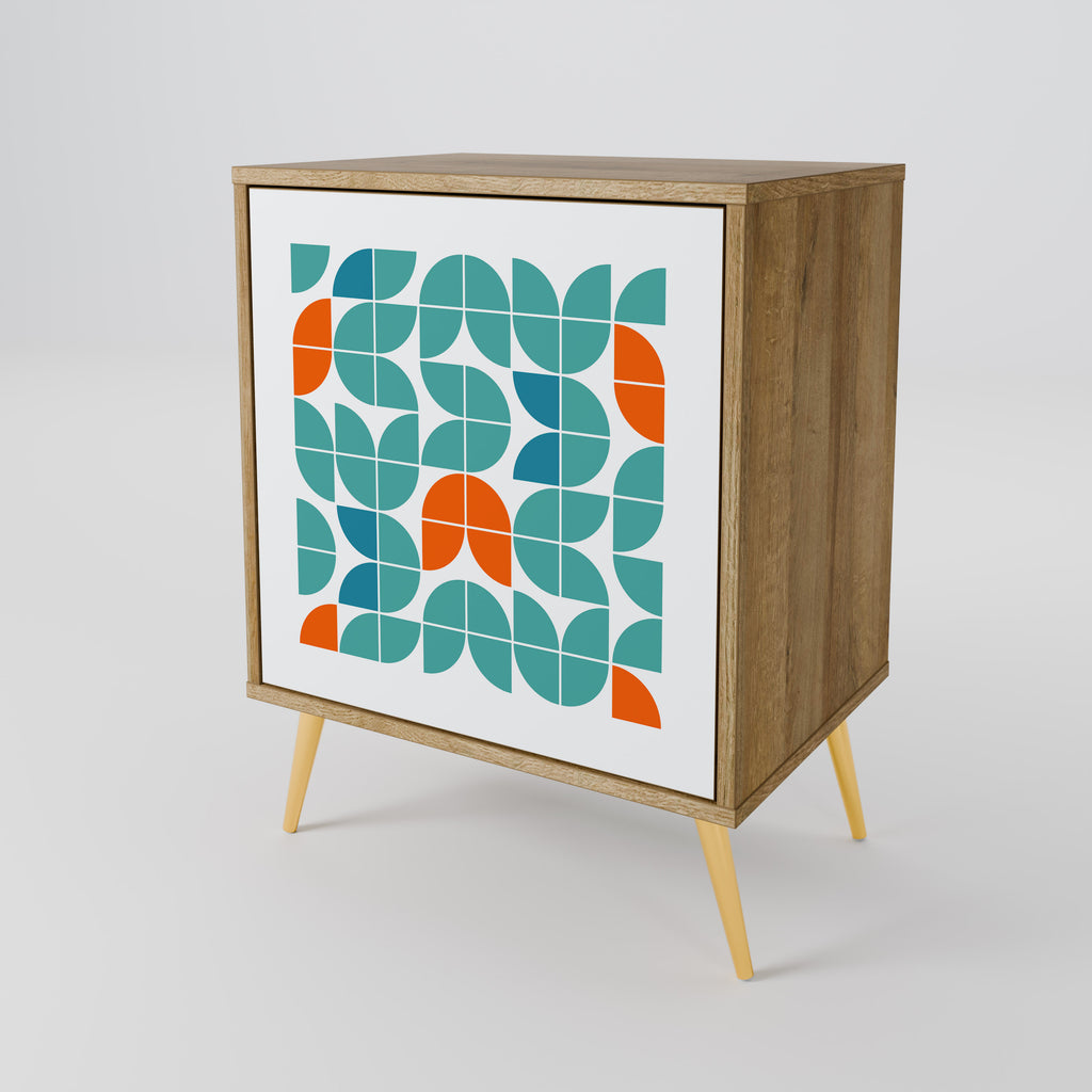 Aparador de 1 puerta BE THE CHANGE con acabado roble