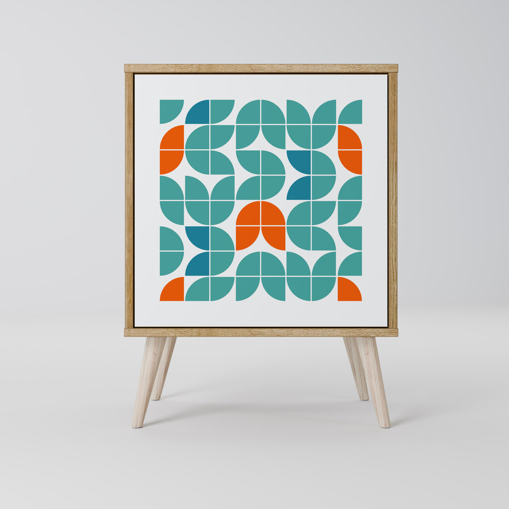 Aparador de 1 puerta BE THE CHANGE con acabado roble