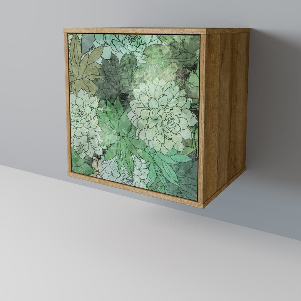 Aparador de una puerta SUCCULENT CLUSTER en efecto roble