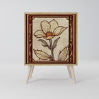 Aparador TIMELESS FLORA de 1 puerta con acabado efecto roble