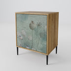 Aparador NIGHT LADY de 1 puerta con acabado efecto roble