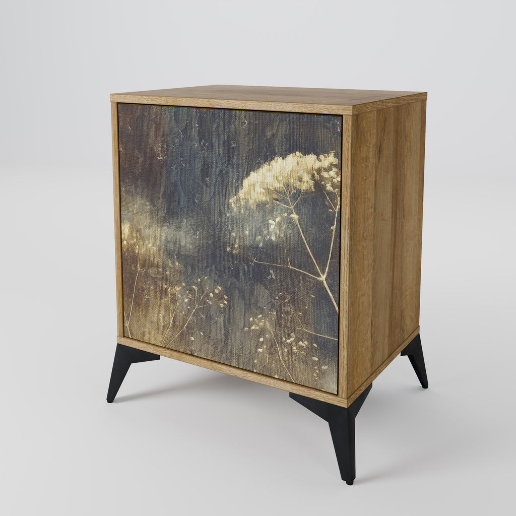 Aparador GENTLE POWER de 1 puerta con acabado efecto roble