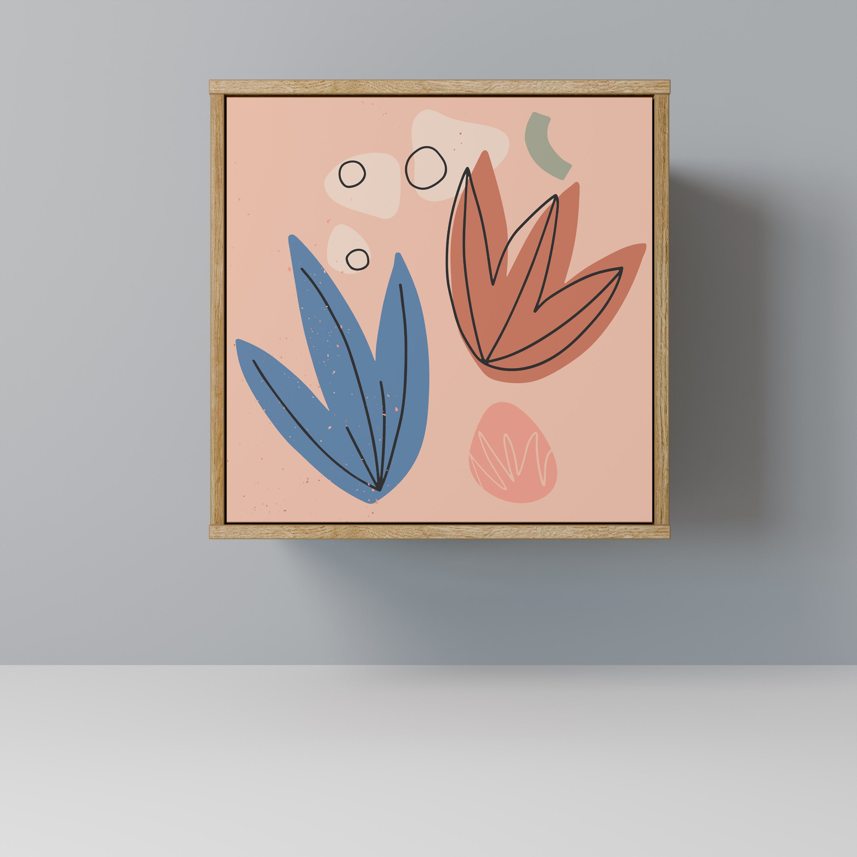 Aparador PASTEL DESTINY de 1 puerta con acabado efecto roble