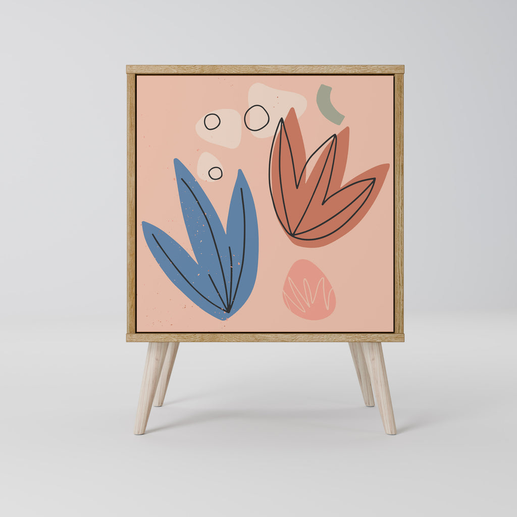 Aparador PASTEL DESTINY de 1 puerta con acabado efecto roble