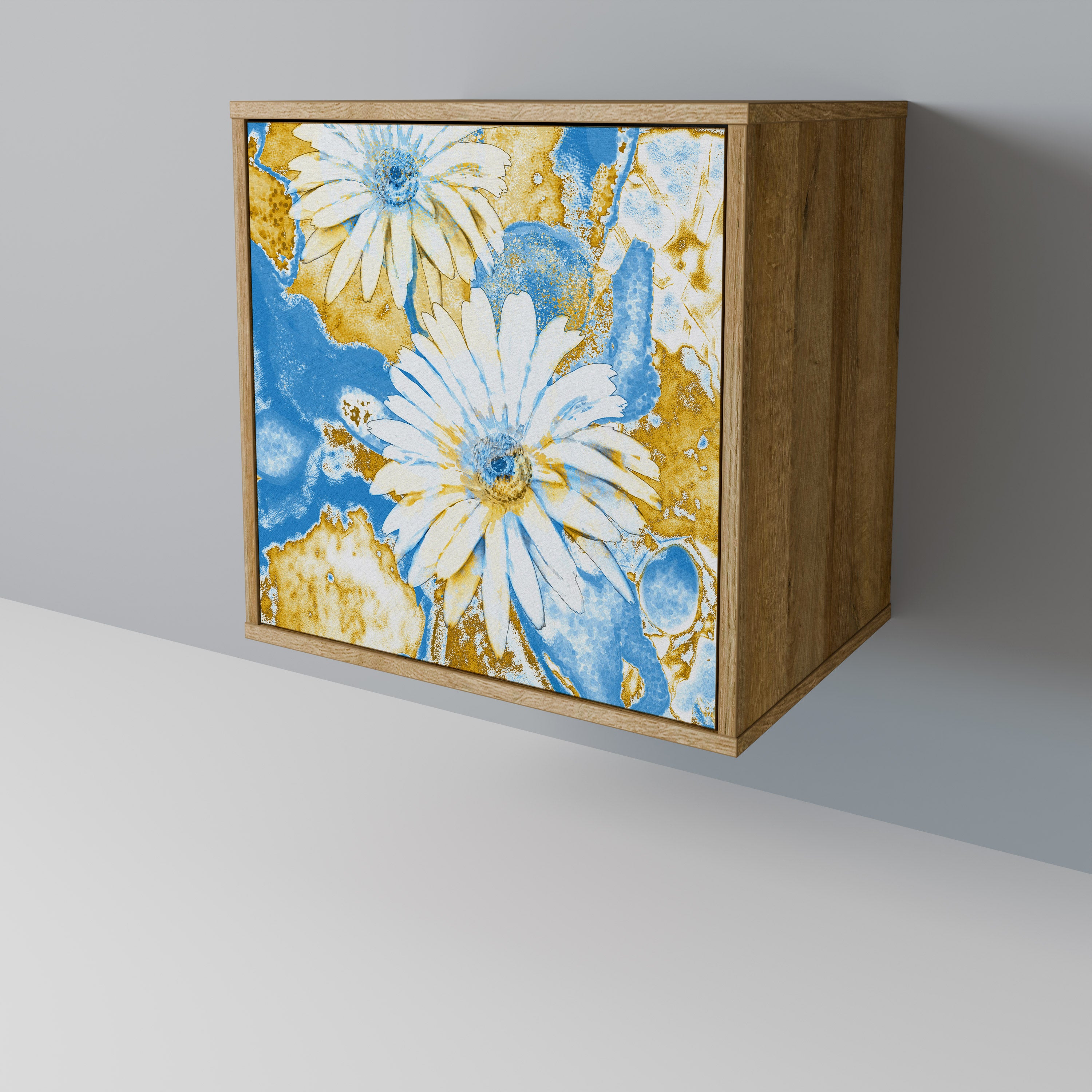 Aparador DAISY LUXE de 1 puerta con acabado roble