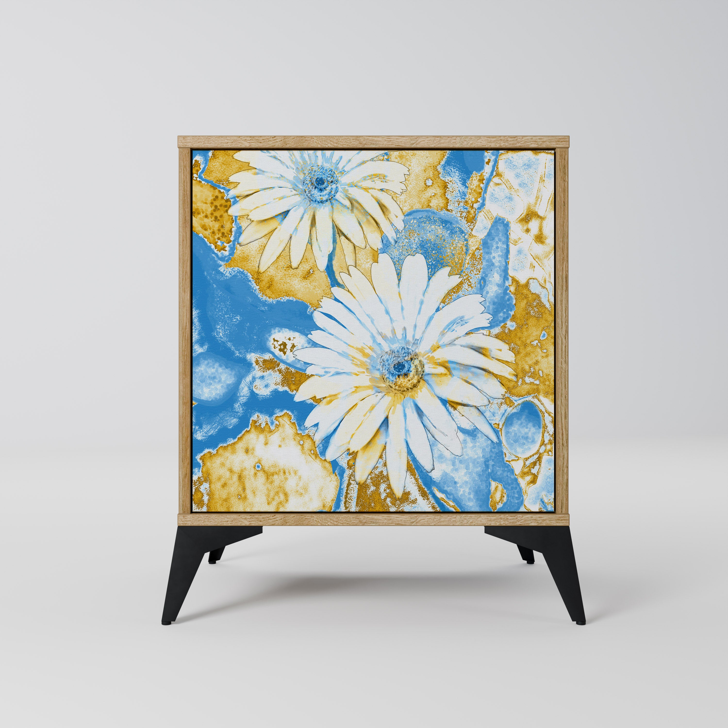 Aparador DAISY LUXE de 1 puerta con acabado roble