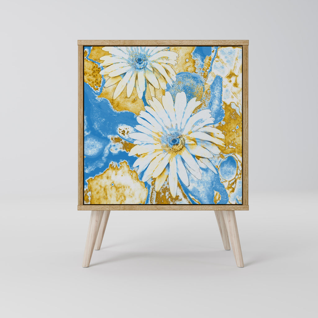 Aparador DAISY LUXE de 1 puerta con acabado roble