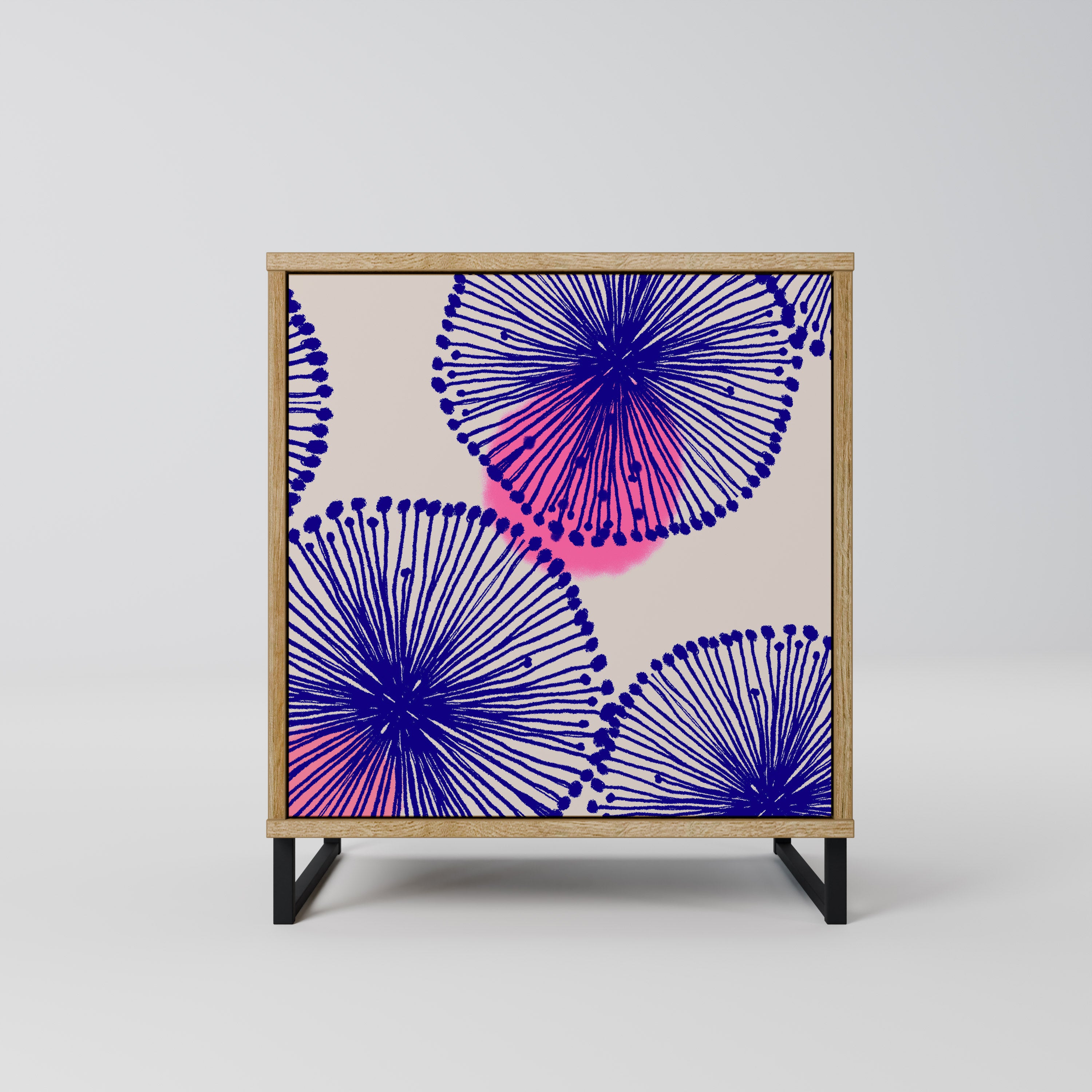 Aparador MAGIC NATURE de 1 puerta con acabado roble