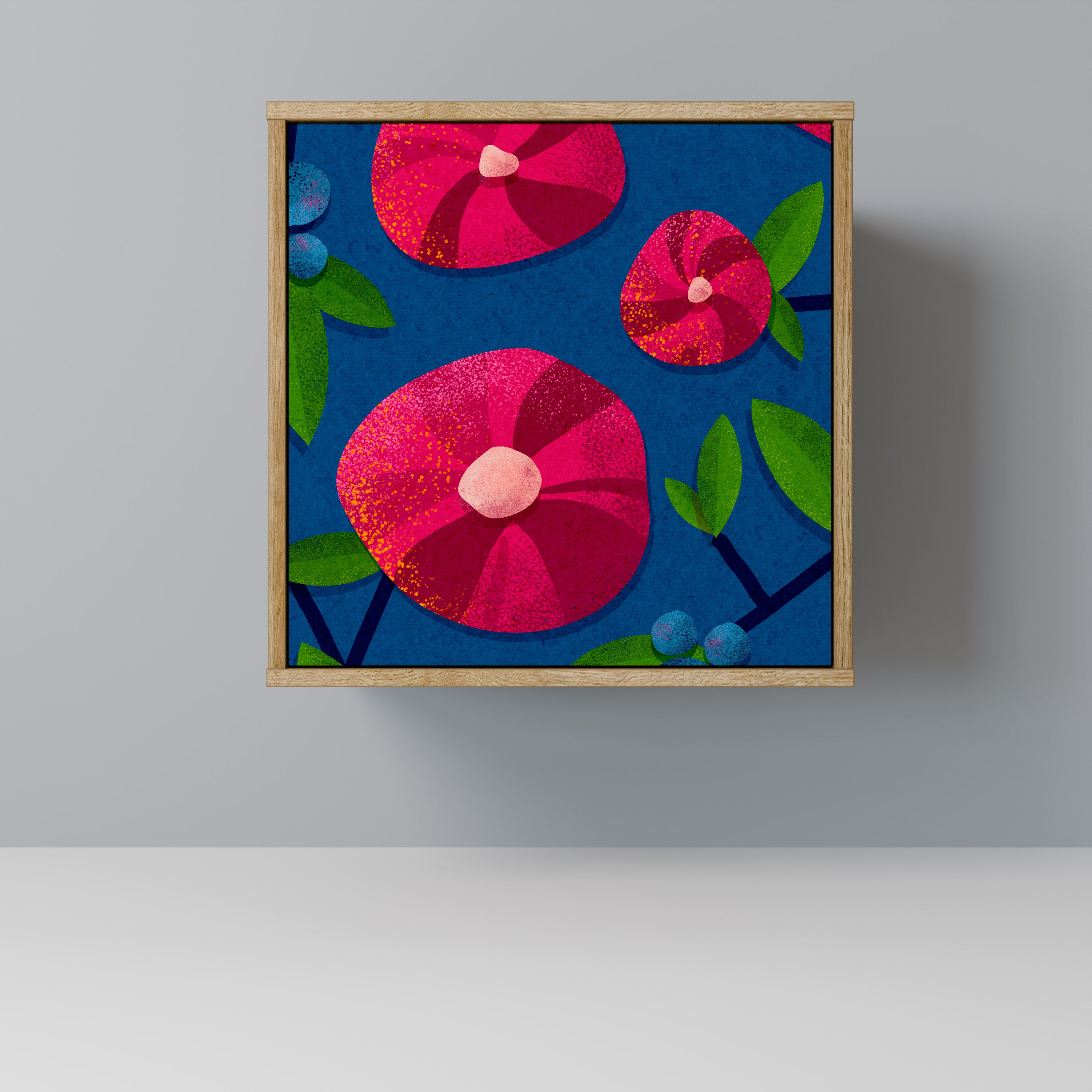 Aparador de 1 puerta con efecto roble de la colección SPRING THOUGHTS