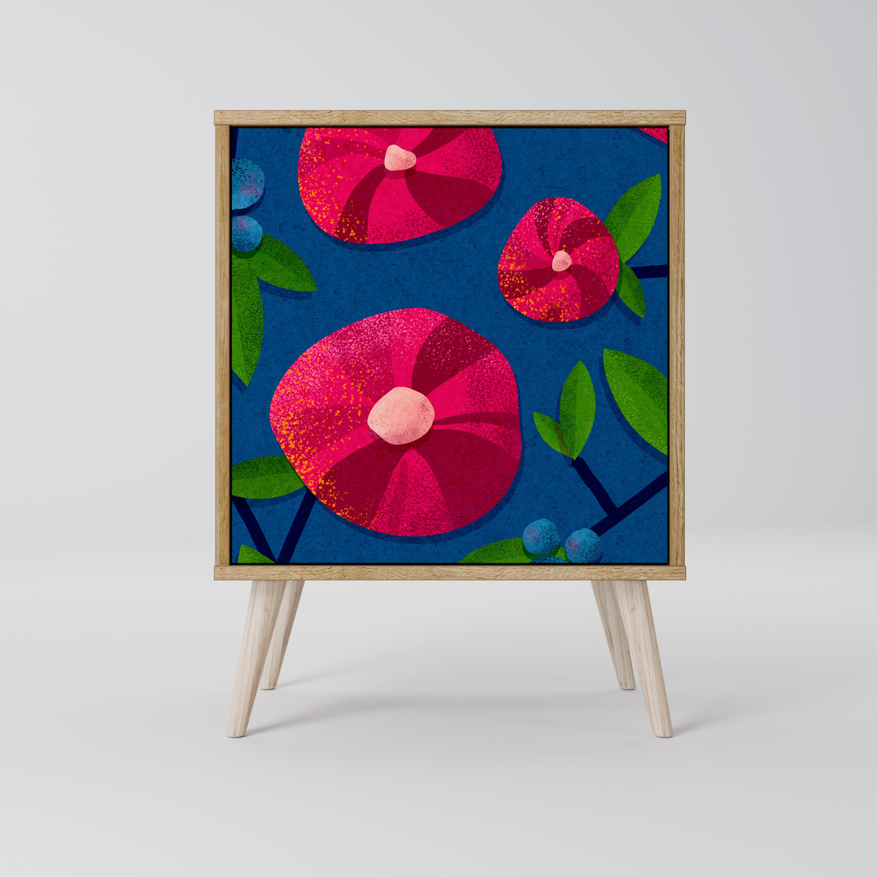 Aparador de 1 puerta con efecto roble de la colección SPRING THOUGHTS