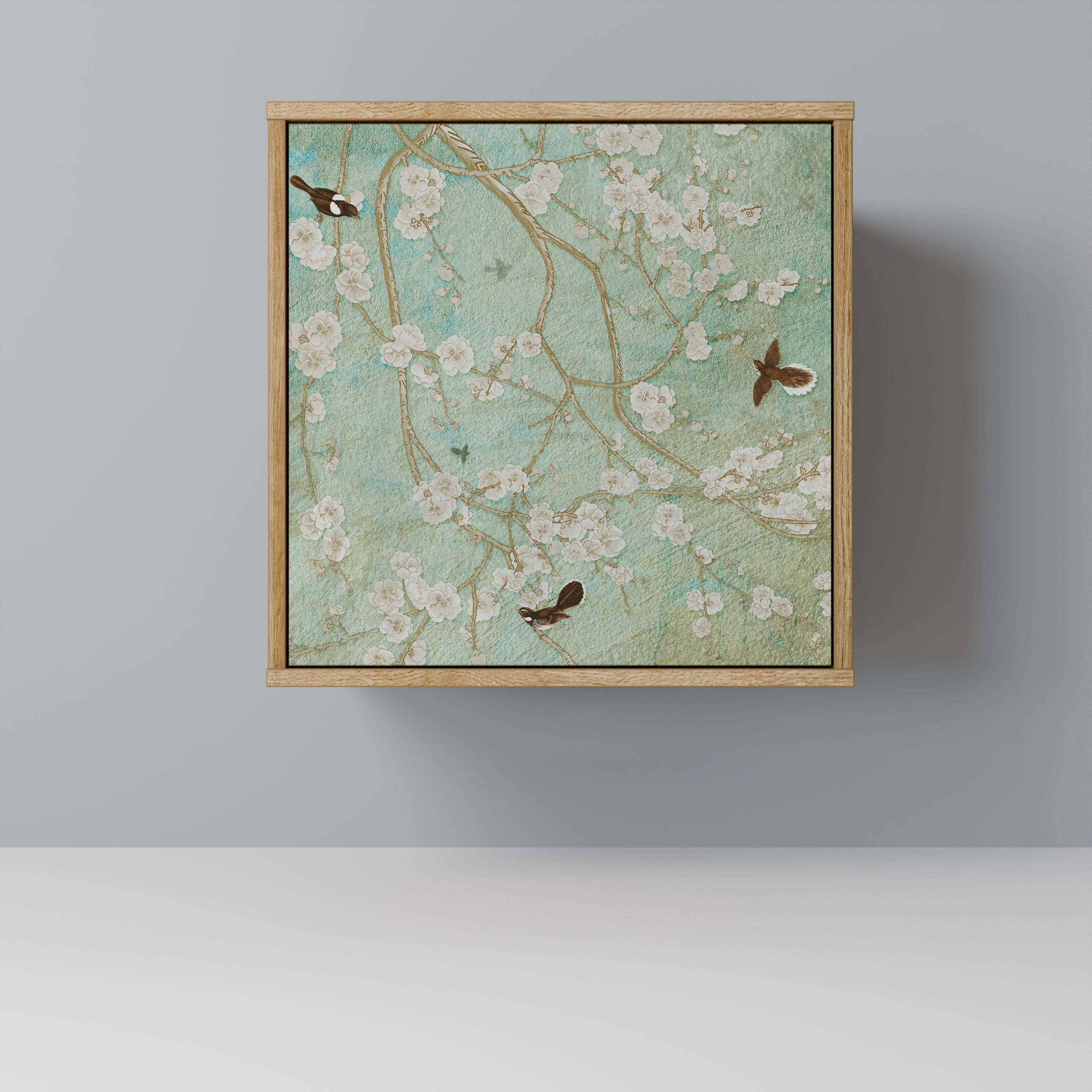 Aparador BLOOMING CHARM de 1 puerta con acabado roble