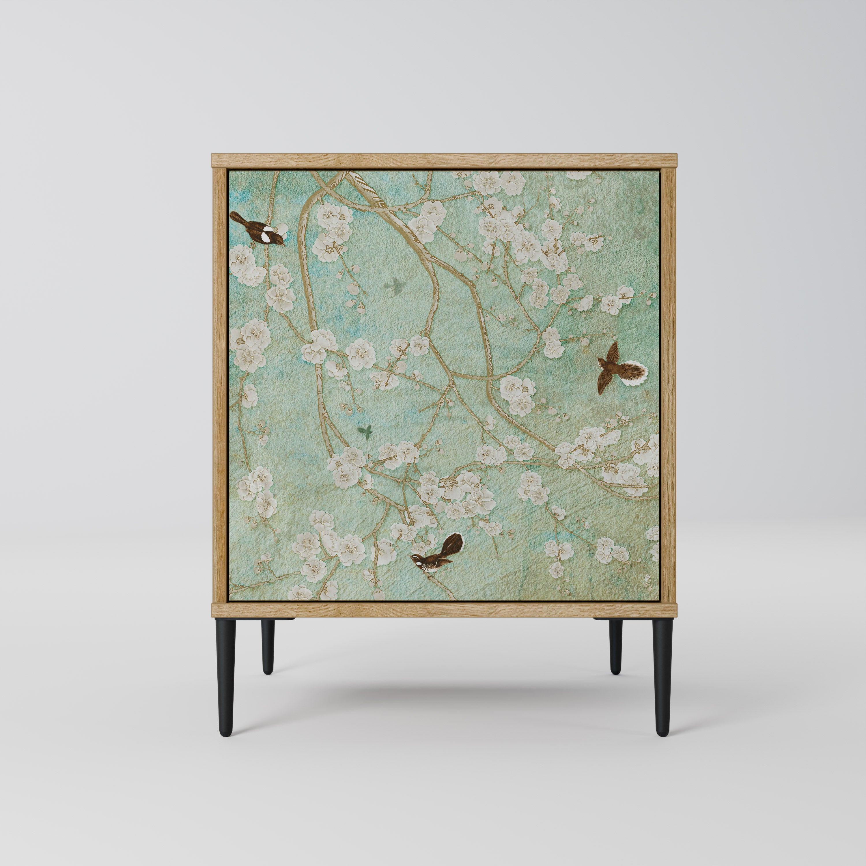 Aparador BLOOMING CHARM de 1 puerta con acabado roble