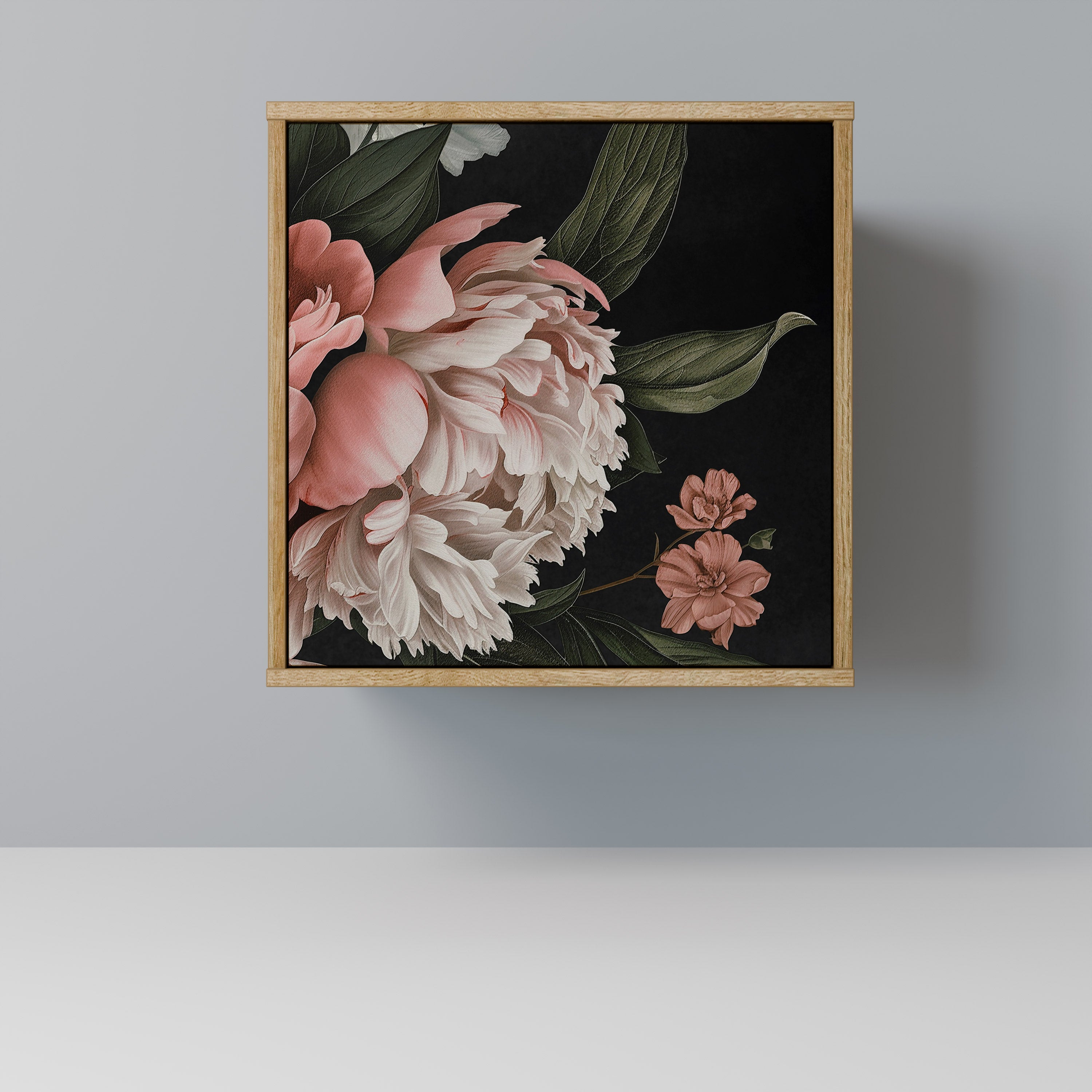 Aparador LUSH ELEGANCE de 1 puerta con acabado roble