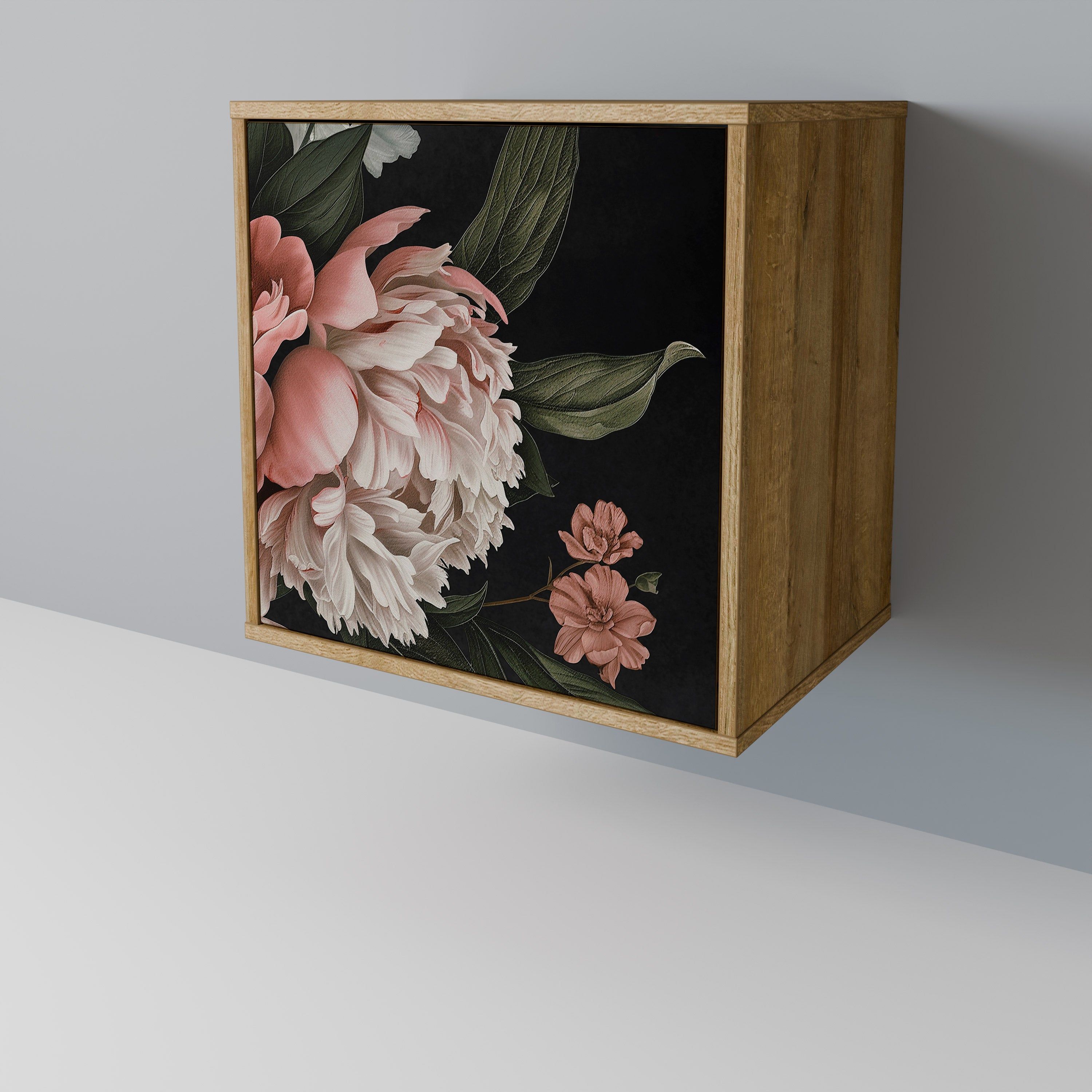 Aparador LUSH ELEGANCE de 1 puerta con acabado roble