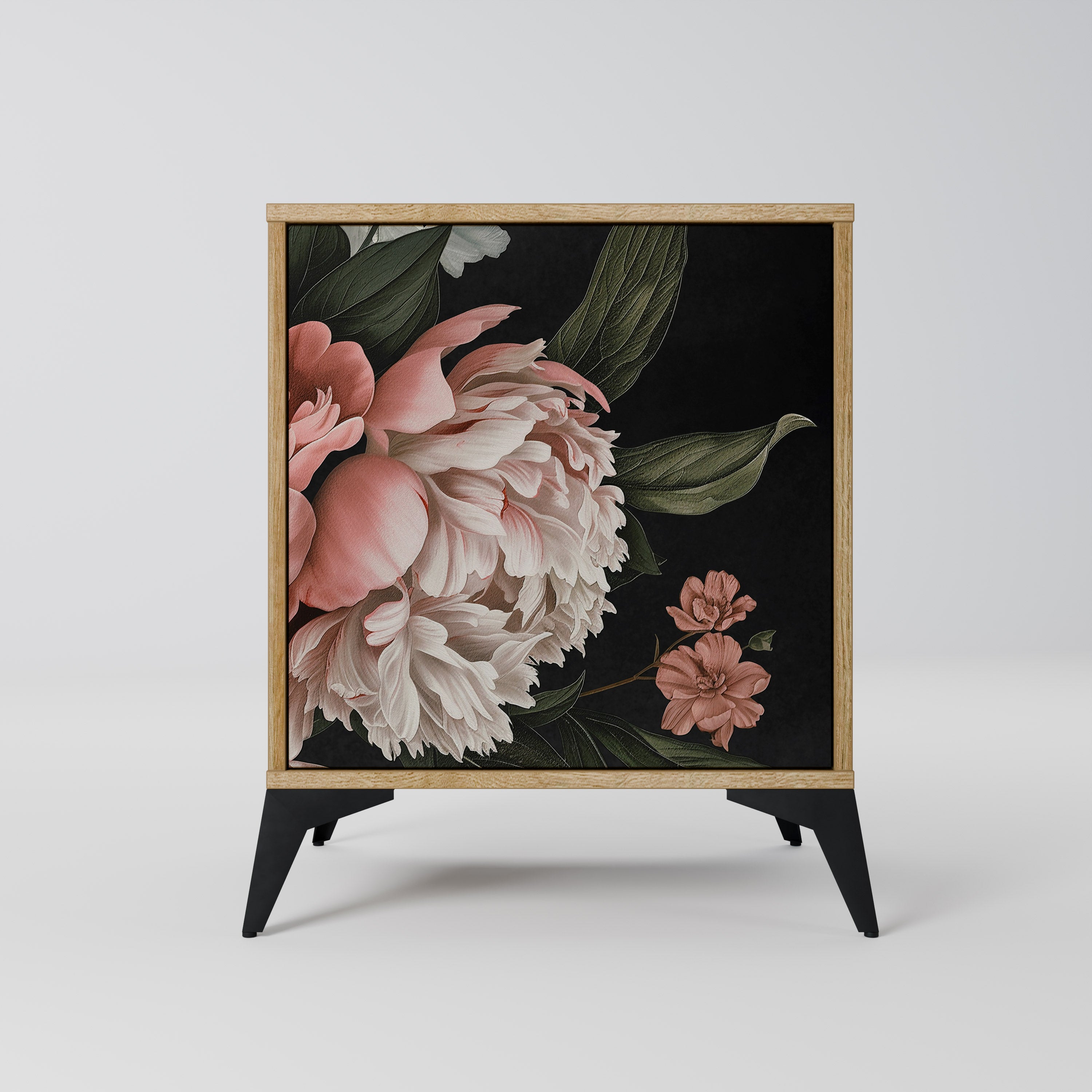 Aparador LUSH ELEGANCE de 1 puerta con acabado roble