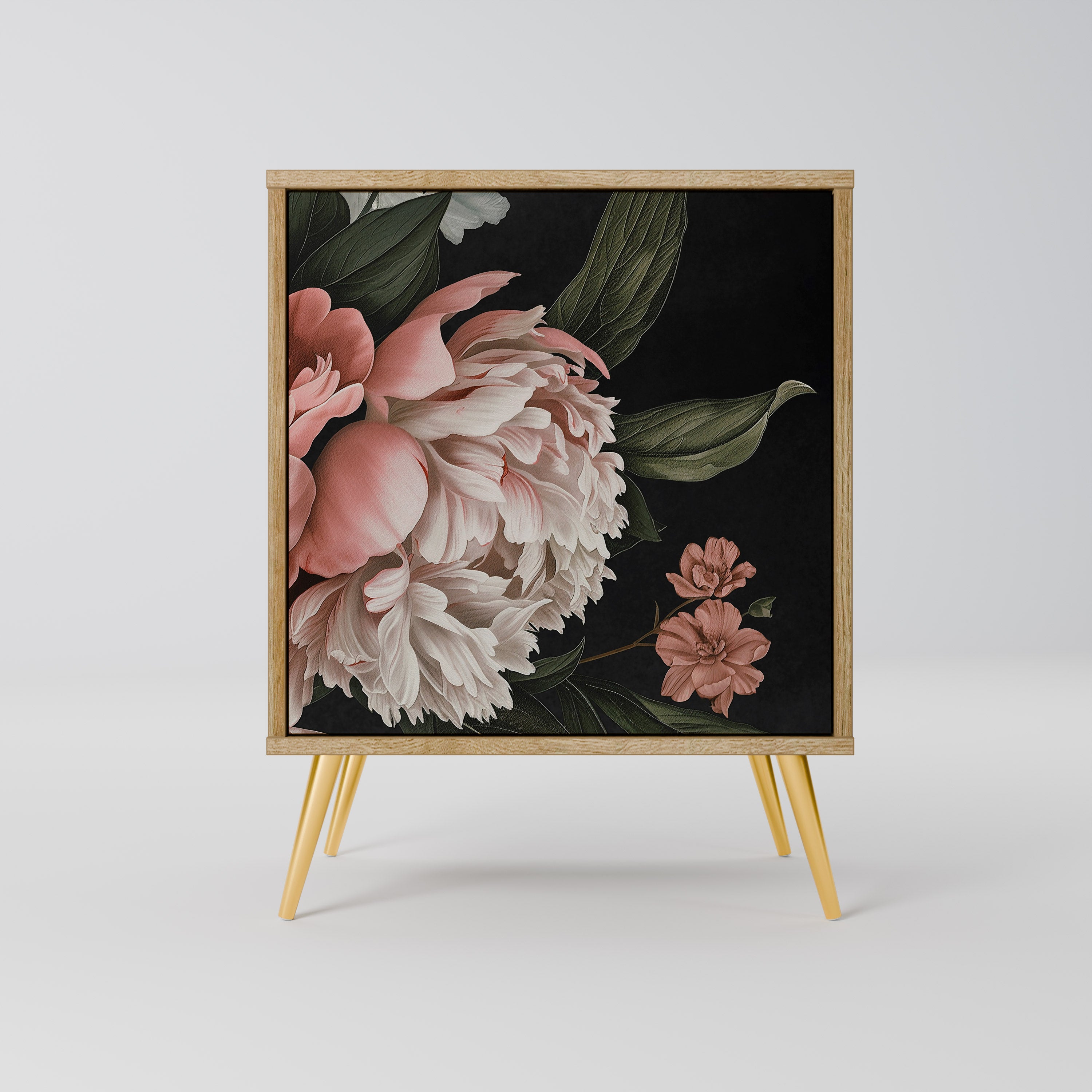 Aparador LUSH ELEGANCE de 1 puerta con acabado roble