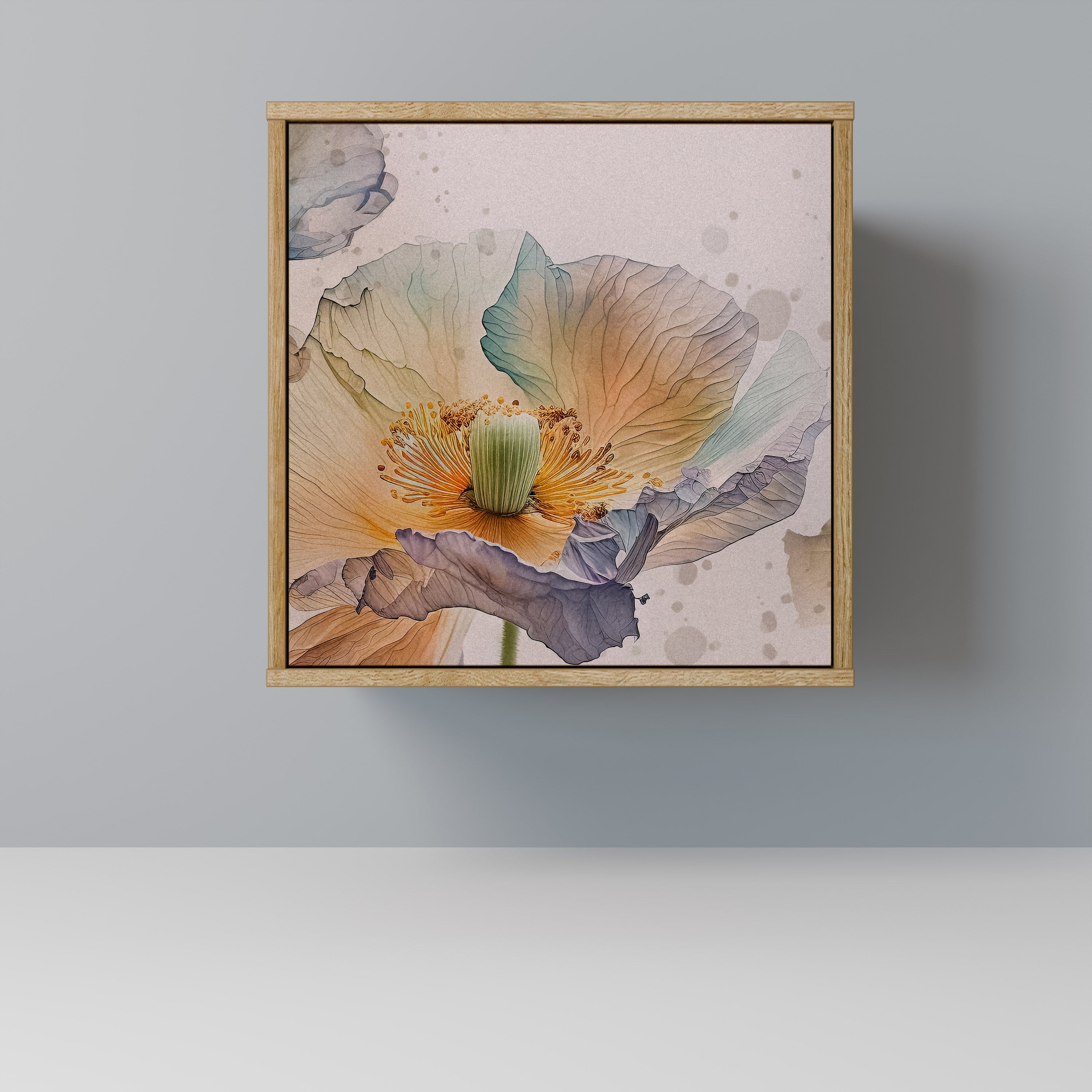 Aparador SOFTEN POPPY de 1 puerta con acabado roble