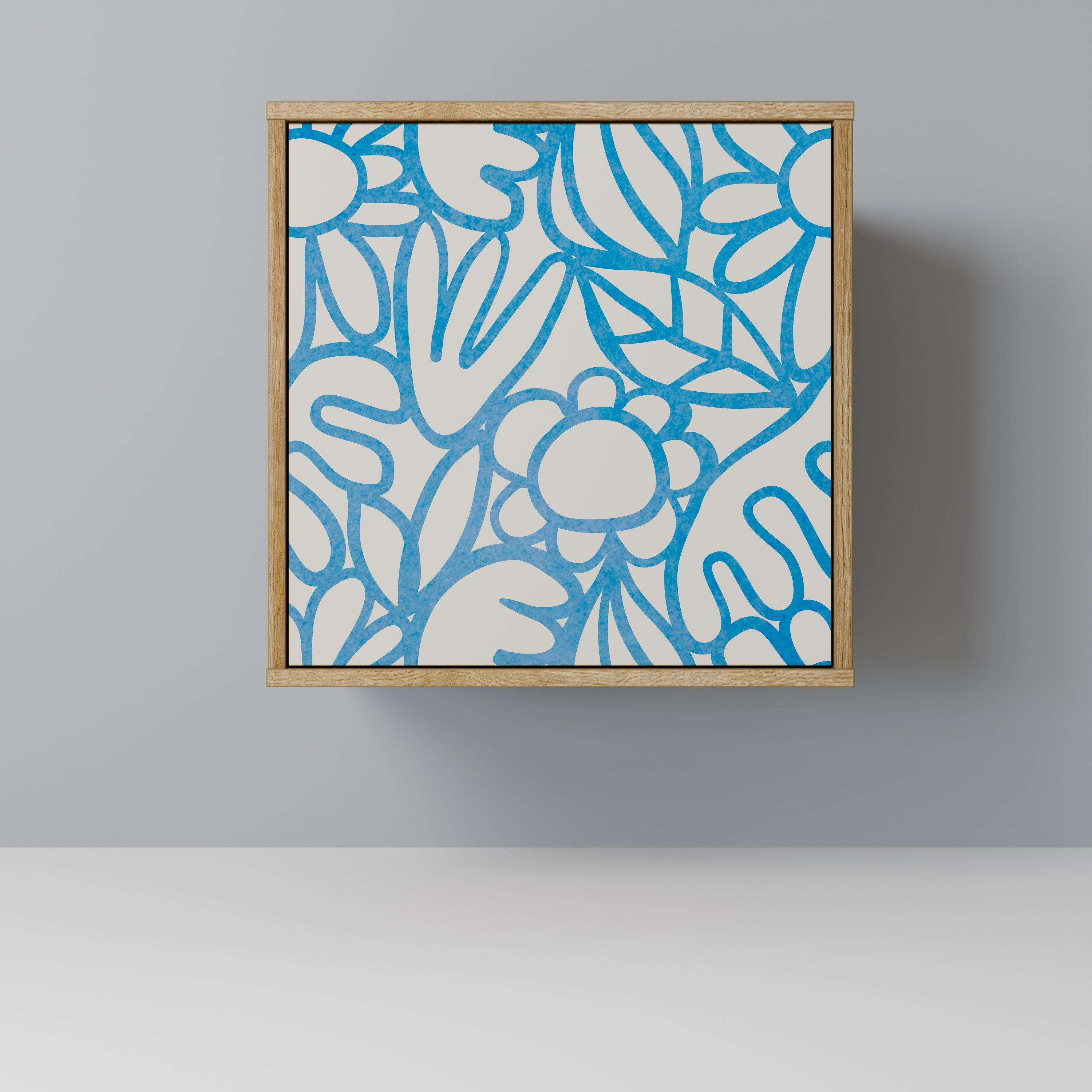 Aparador BLOOMY MORNING de 1 puerta con acabado roble