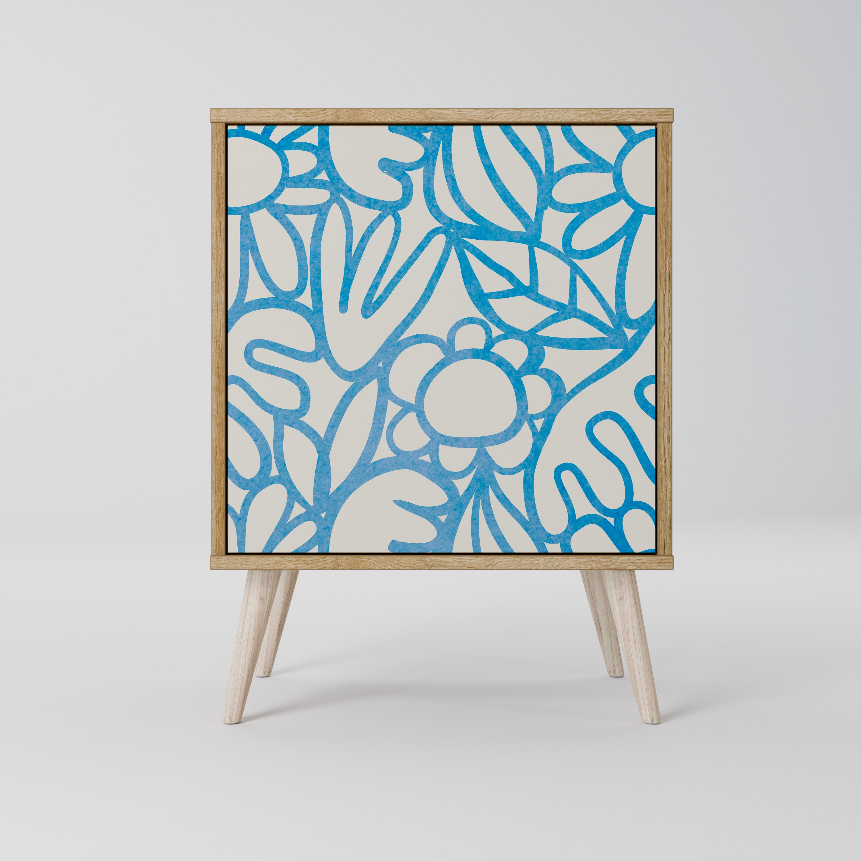 Aparador BLOOMY MORNING de 1 puerta con acabado roble