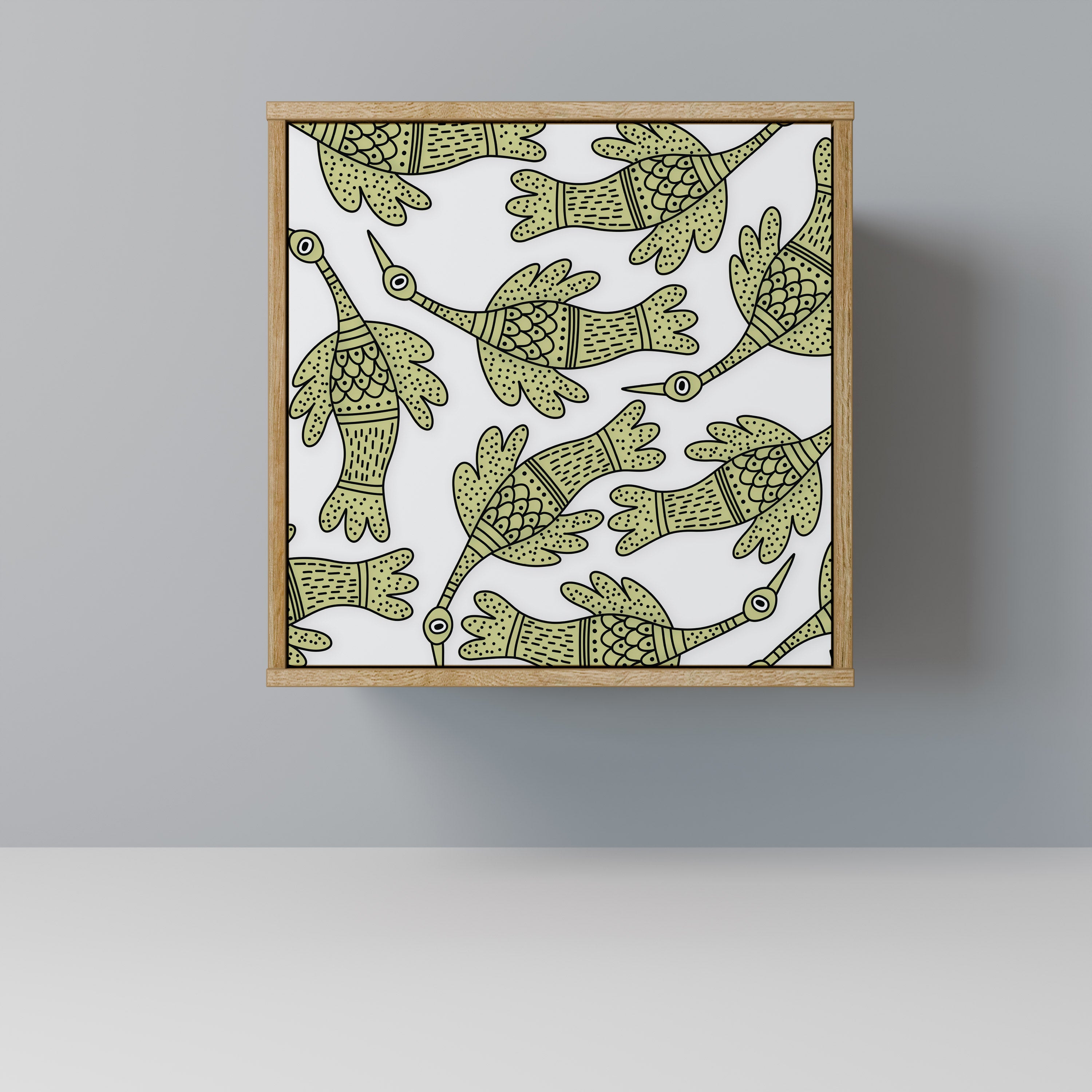 Aparador SEEDLING SONGBIRD de 1 puerta con acabado roble