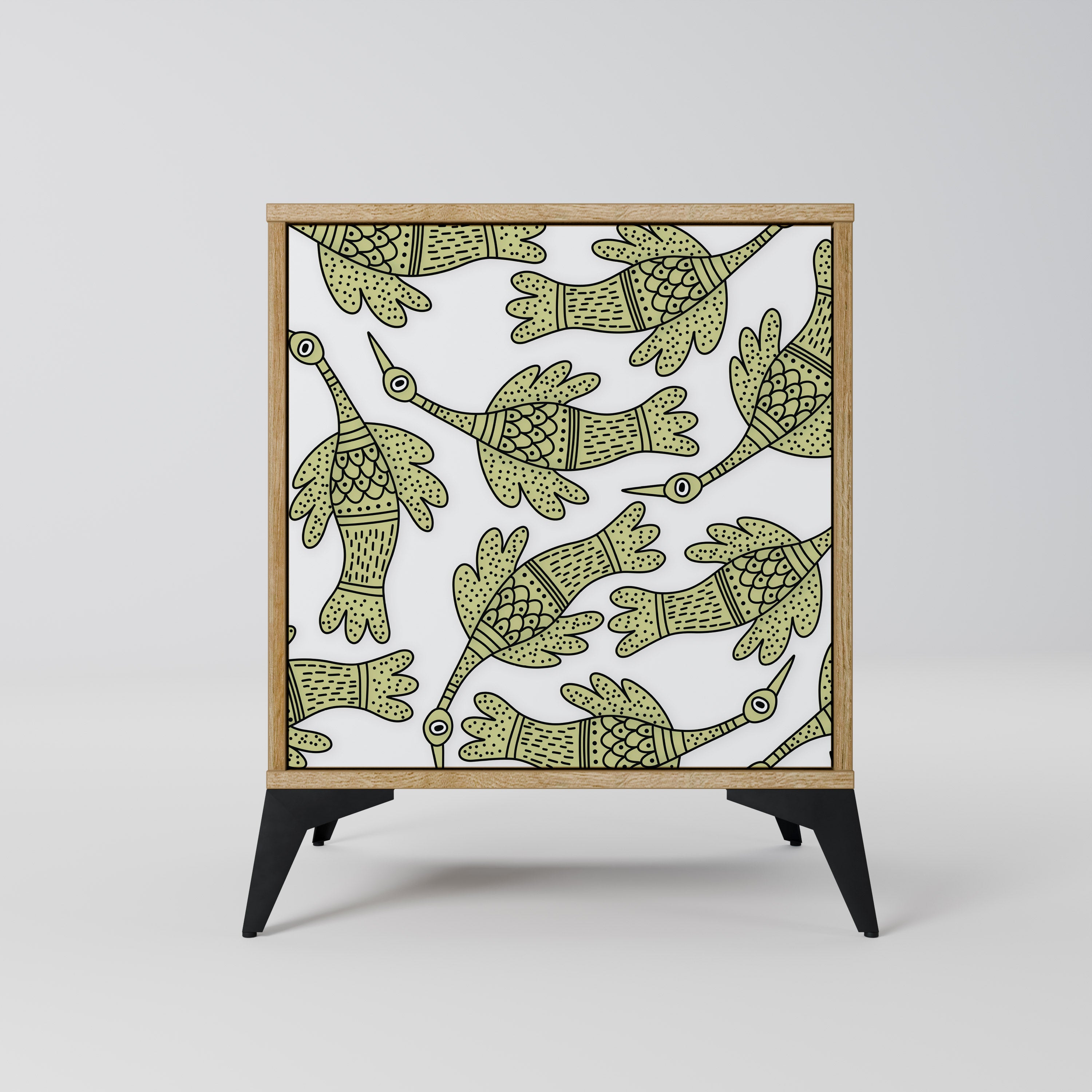 Aparador SEEDLING SONGBIRD de 1 puerta con acabado roble