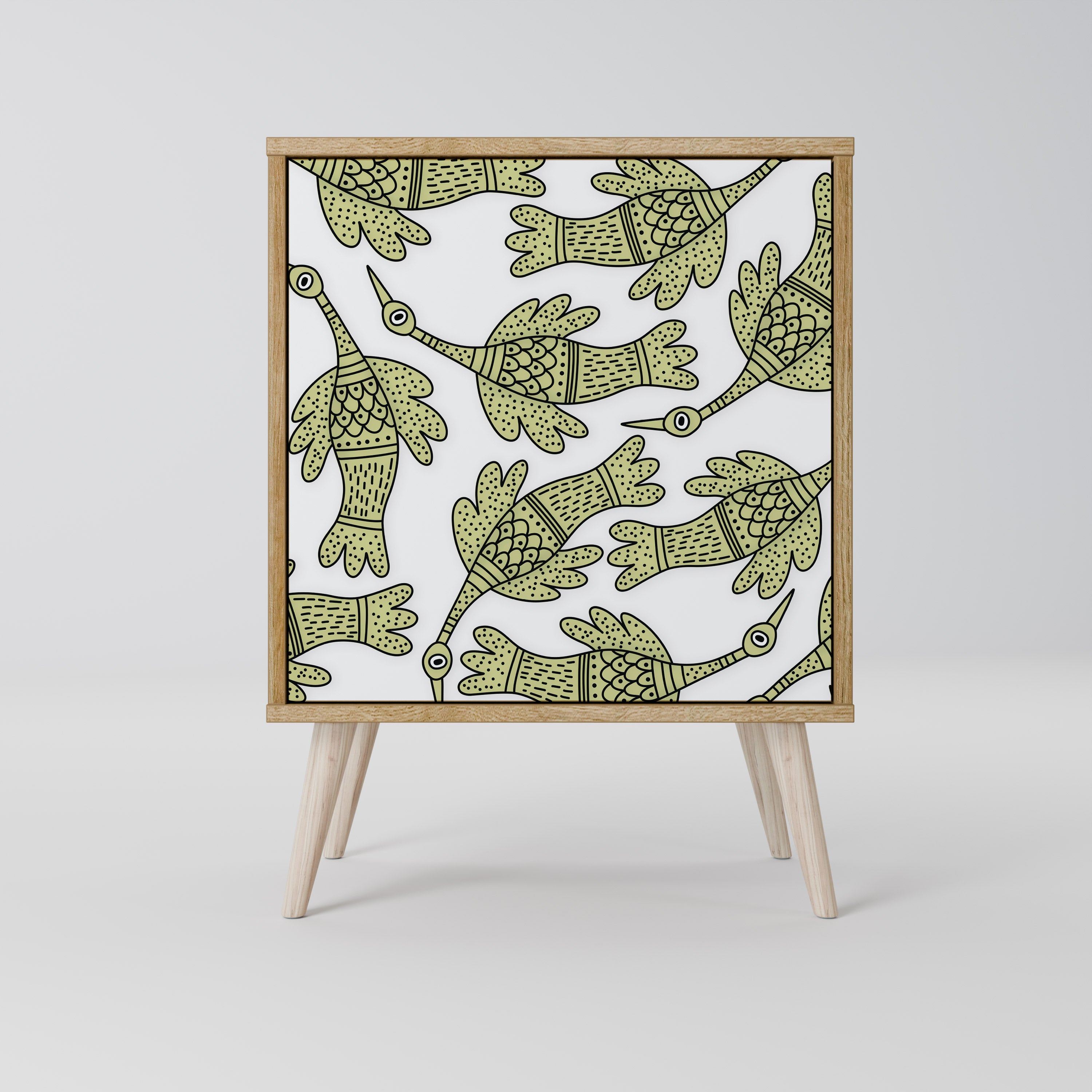 Aparador SEEDLING SONGBIRD de 1 puerta con acabado roble