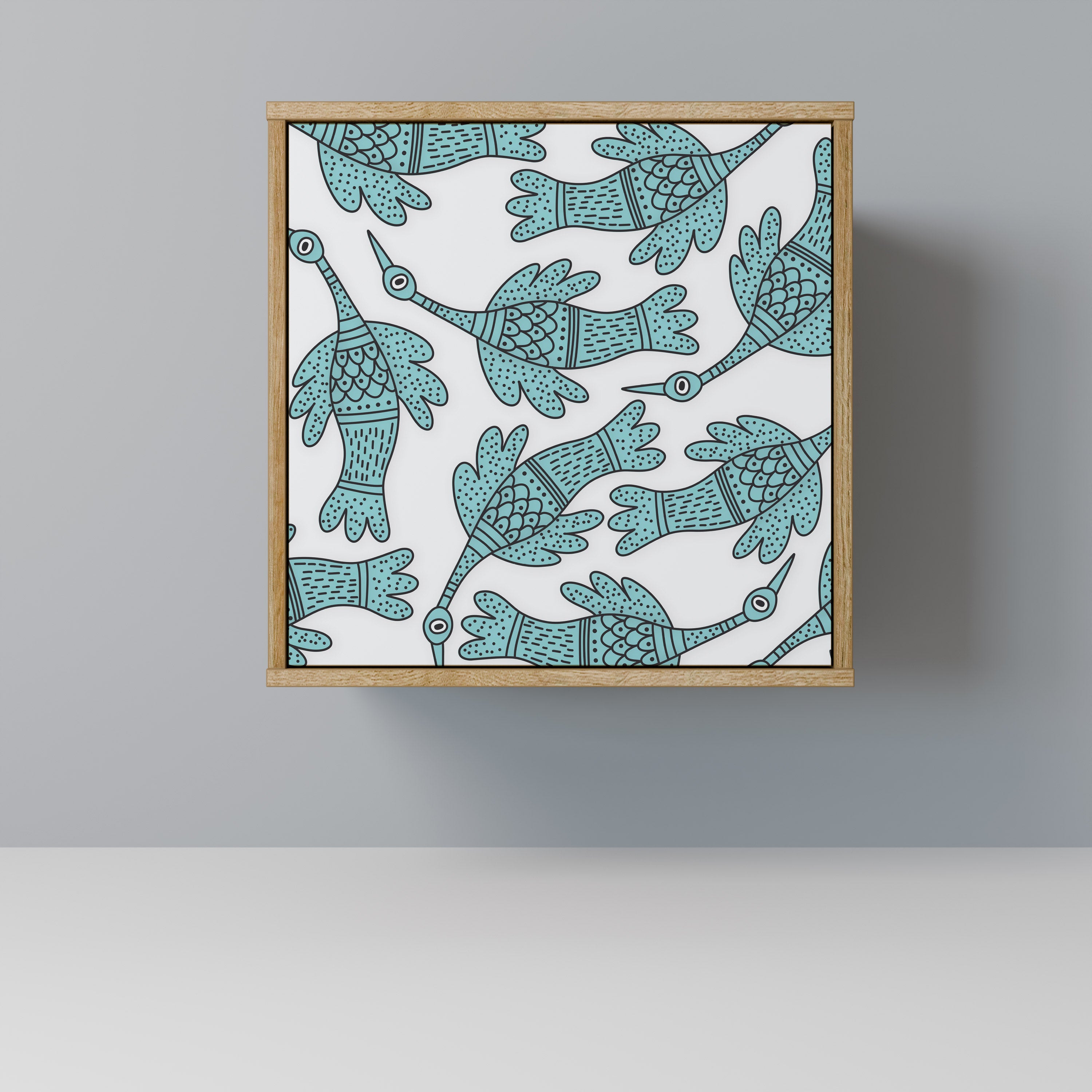 Aparador WATERSPOUT SONGIBIRD de 1 puerta con acabado efecto roble