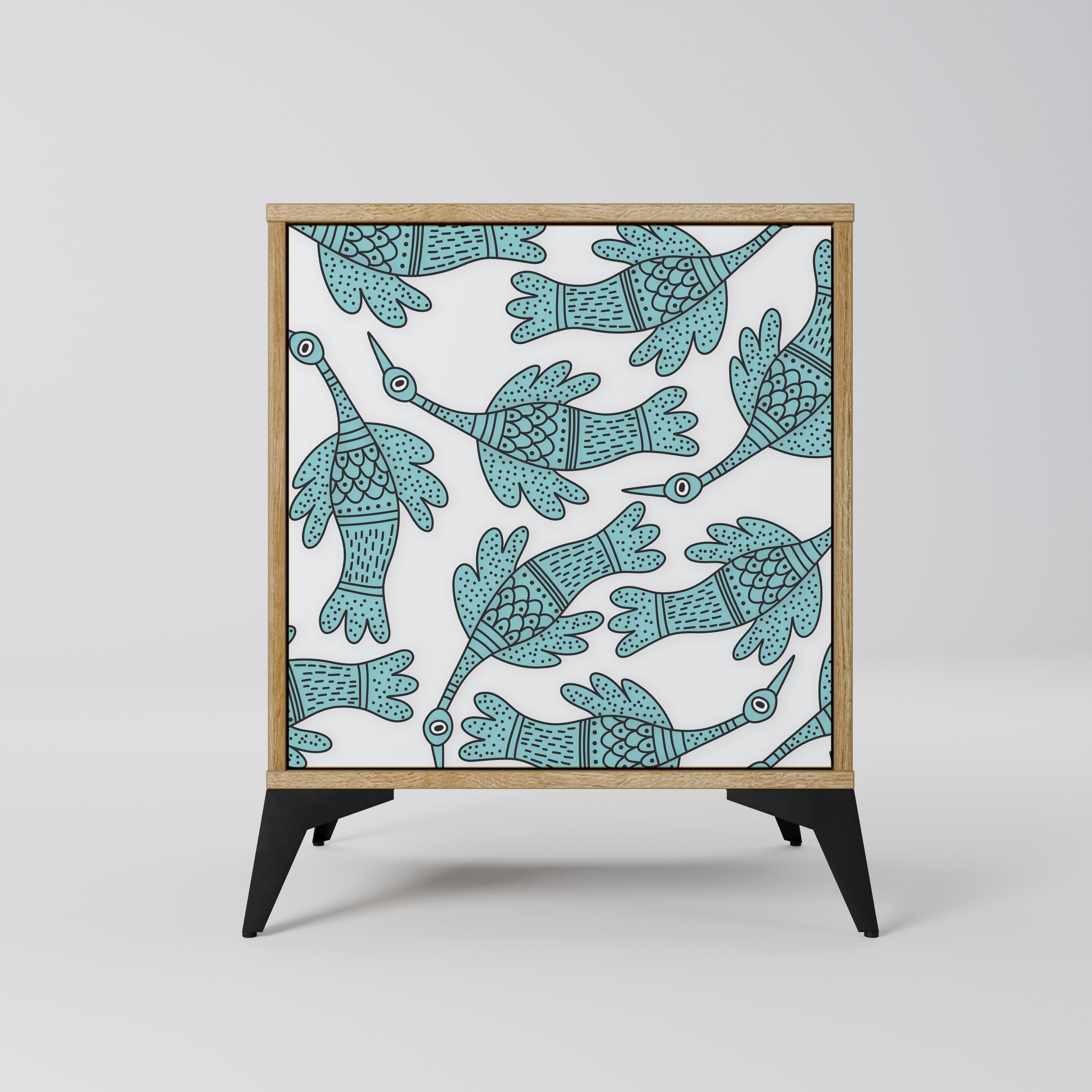 Aparador WATERSPOUT SONGIBIRD de 1 puerta con acabado efecto roble