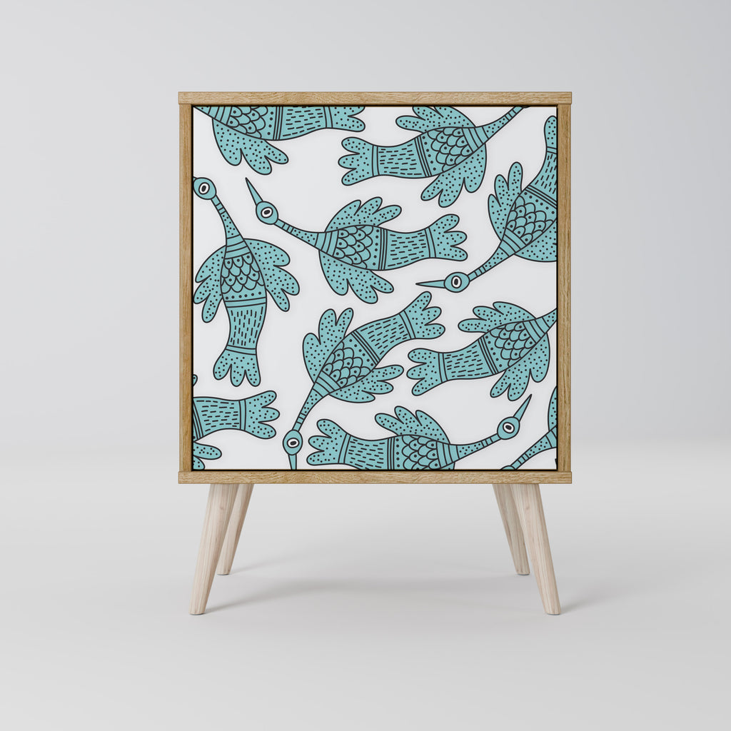 Aparador WATERSPOUT SONGIBIRD de 1 puerta con acabado efecto roble