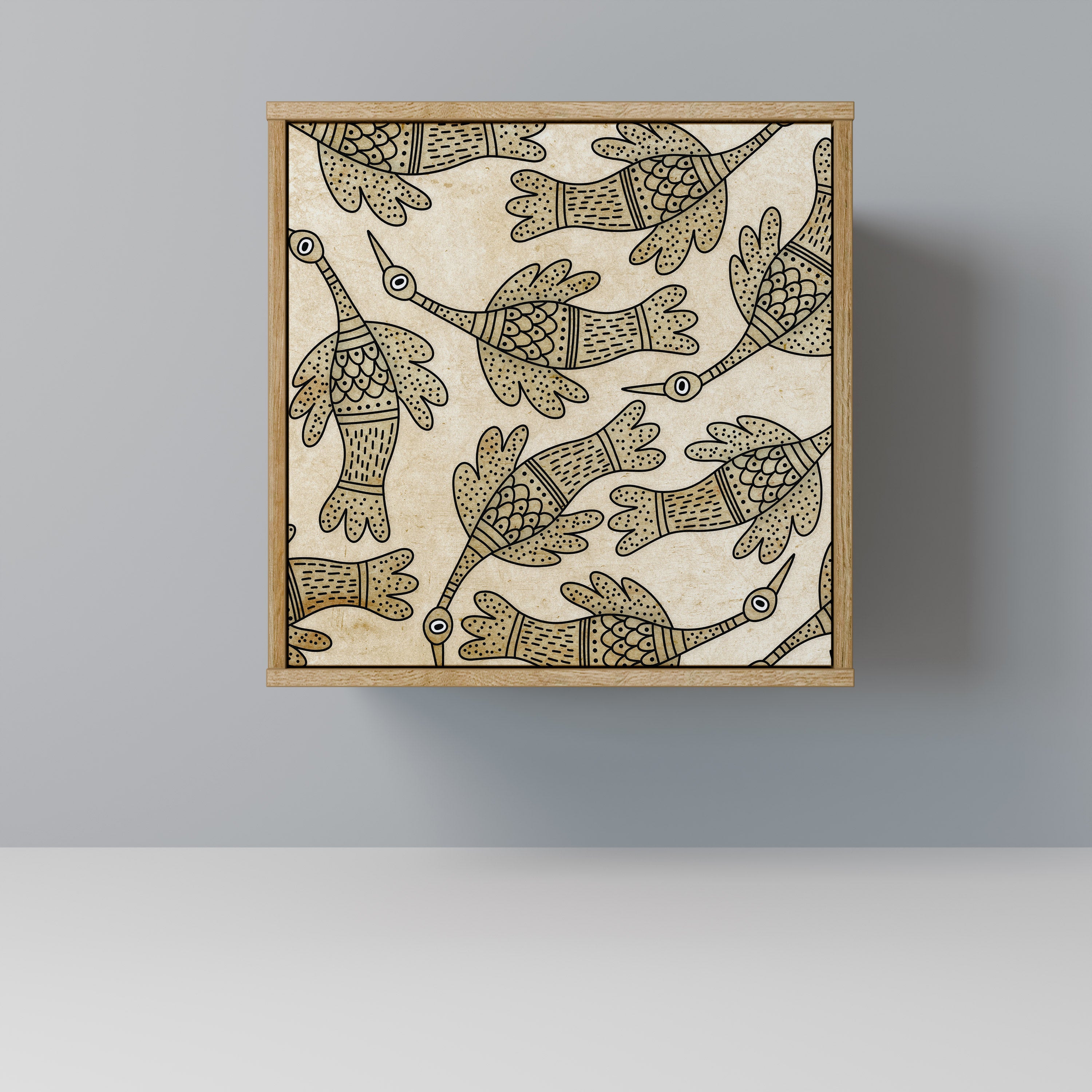 Aparador ALMONDINE SONGBIRD de 1 puerta con acabado roble