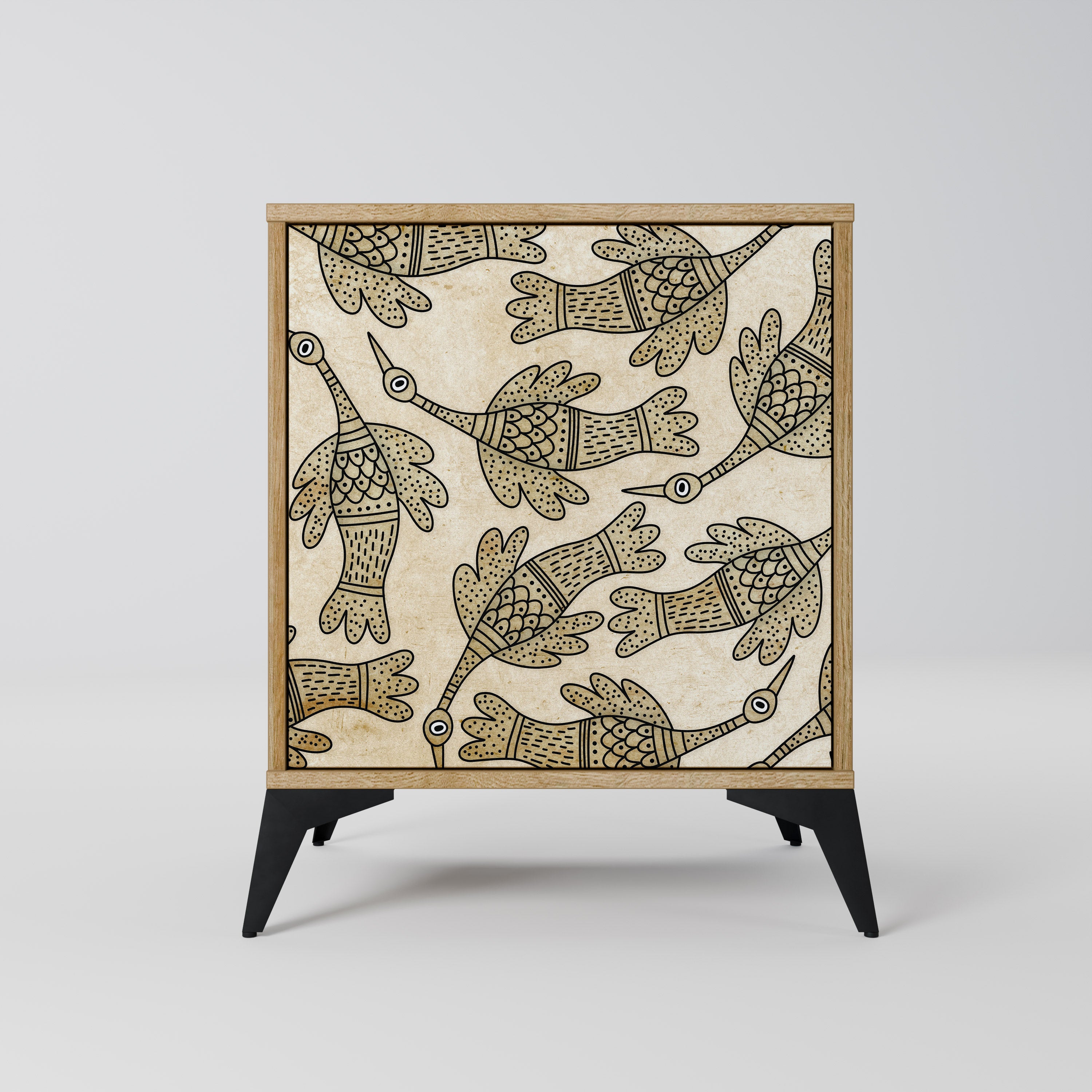 Aparador ALMONDINE SONGBIRD de 1 puerta con acabado roble