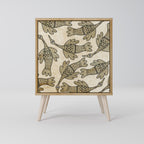 ALMONDINE SONGBIRD Aparador de 1 Puerta en Efecto Roble