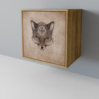 STEAMPUNK CLAN Aparador de 1 Puerta en Efecto Roble