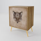 STEAMPUNK CLAN Aparador de 1 Puerta en Efecto Roble